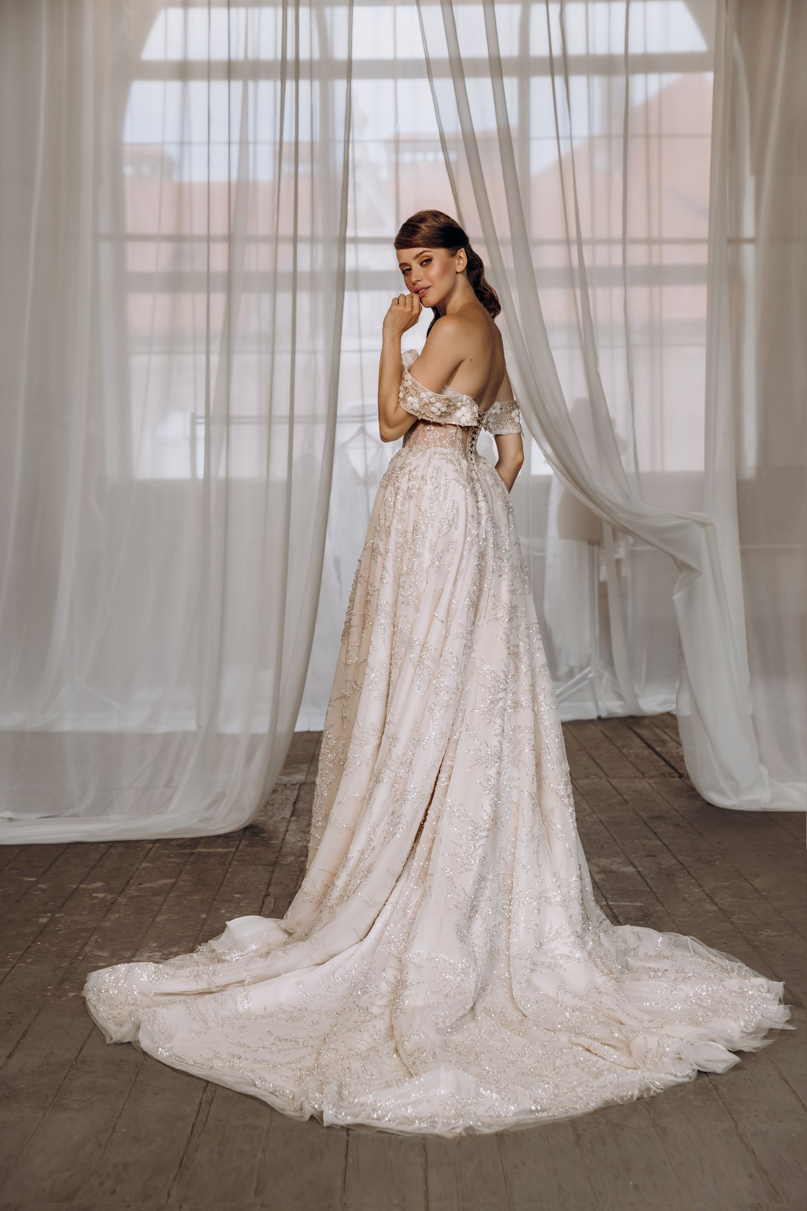 Abigail wedding dress, side view