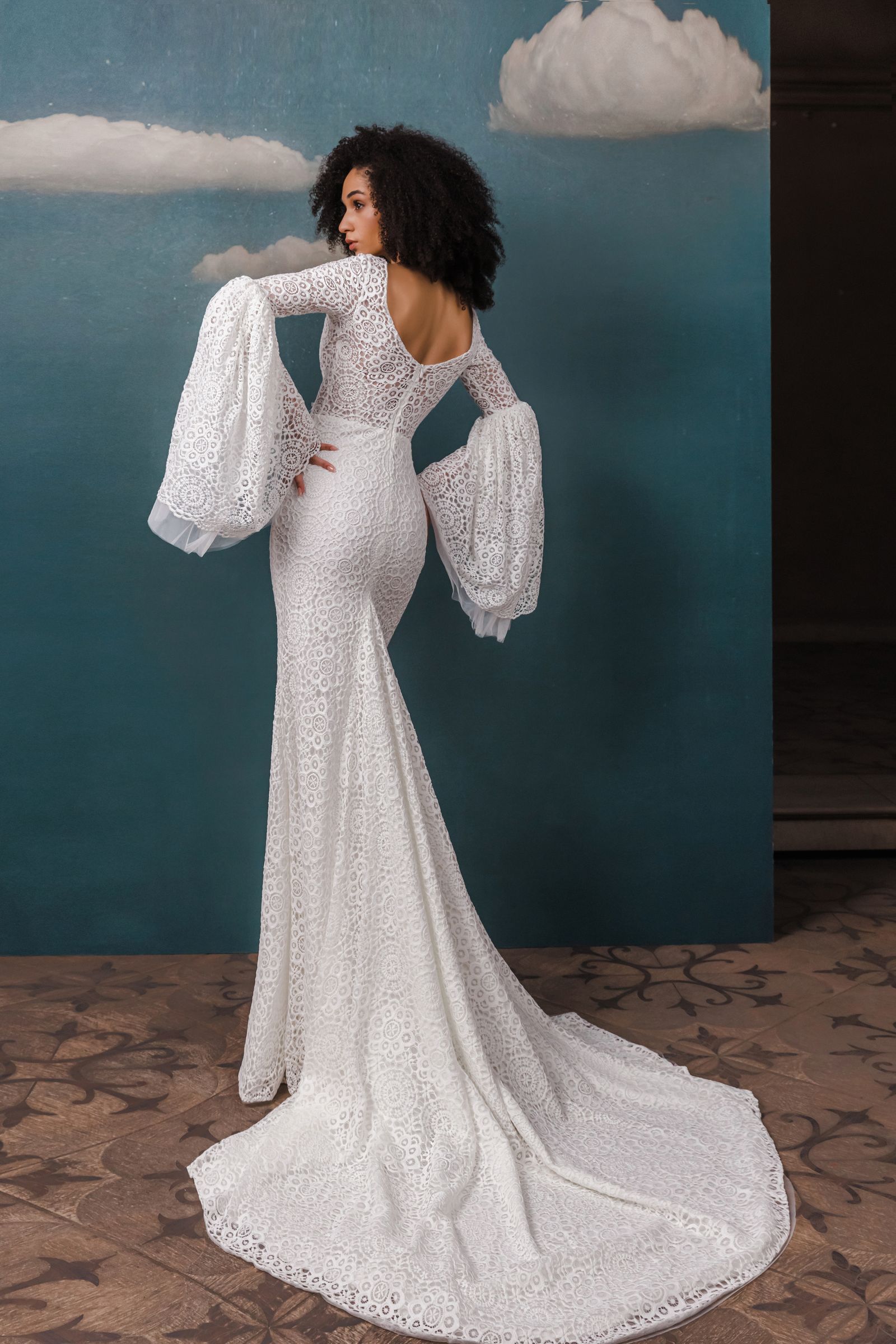 Adelaida wedding dress, back view