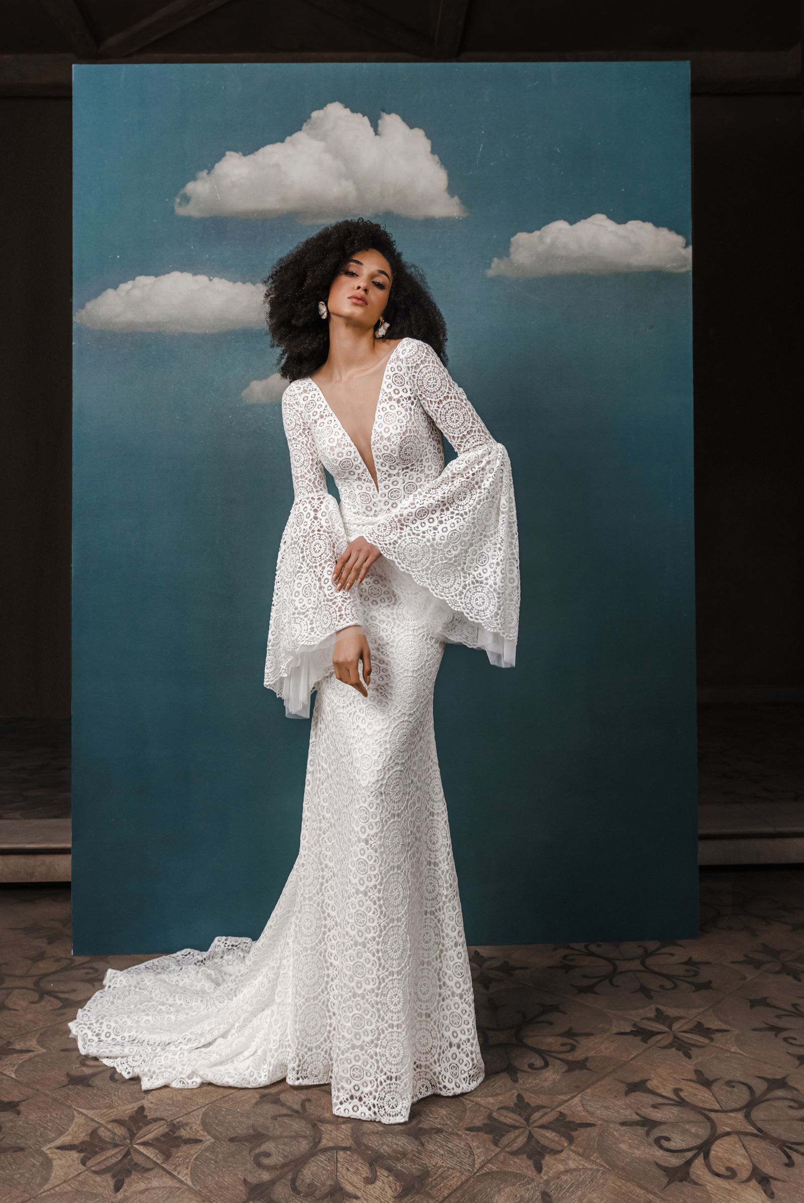 Adelaida wedding dress, front view