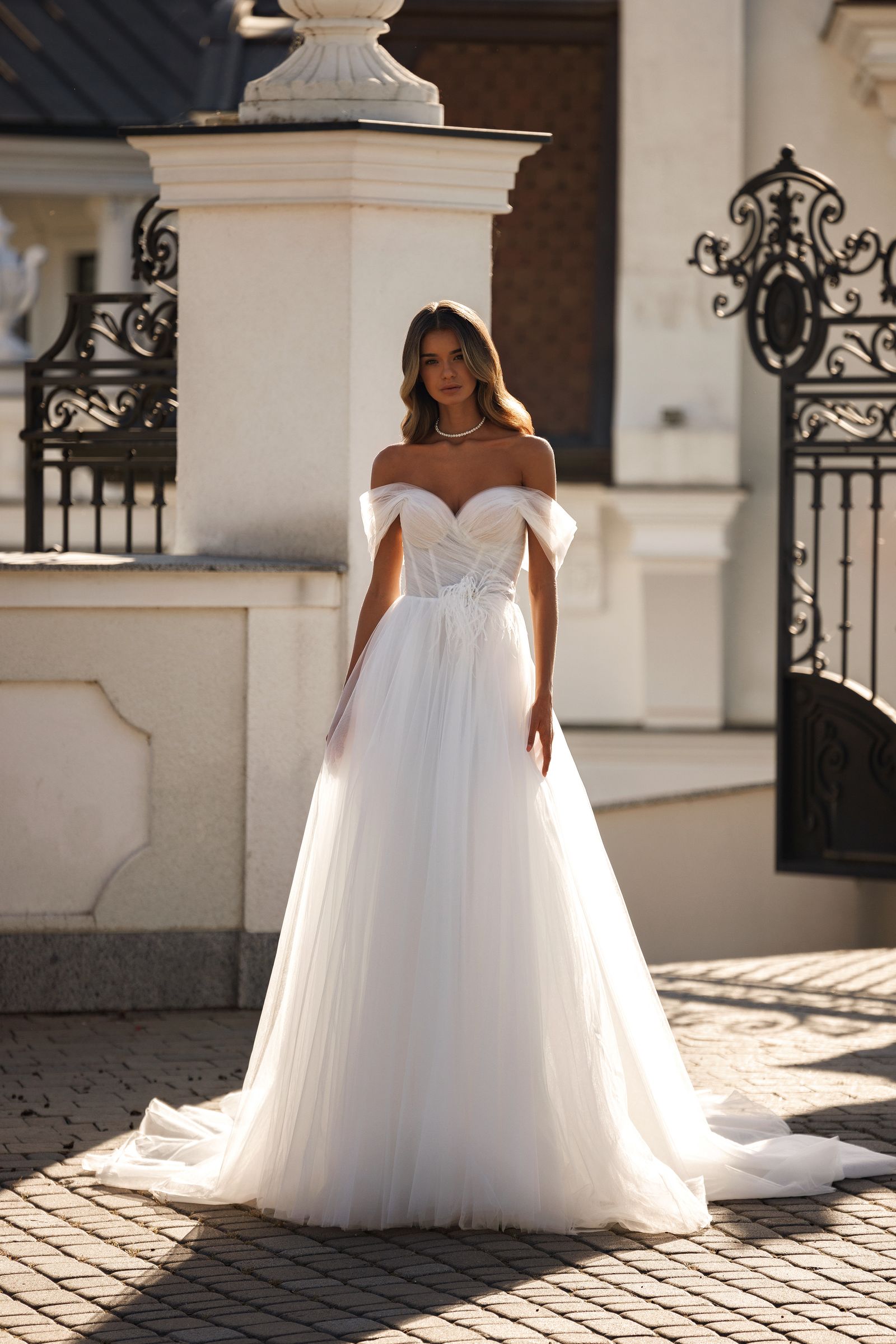 Andrea — ball gown wedding dress, front view