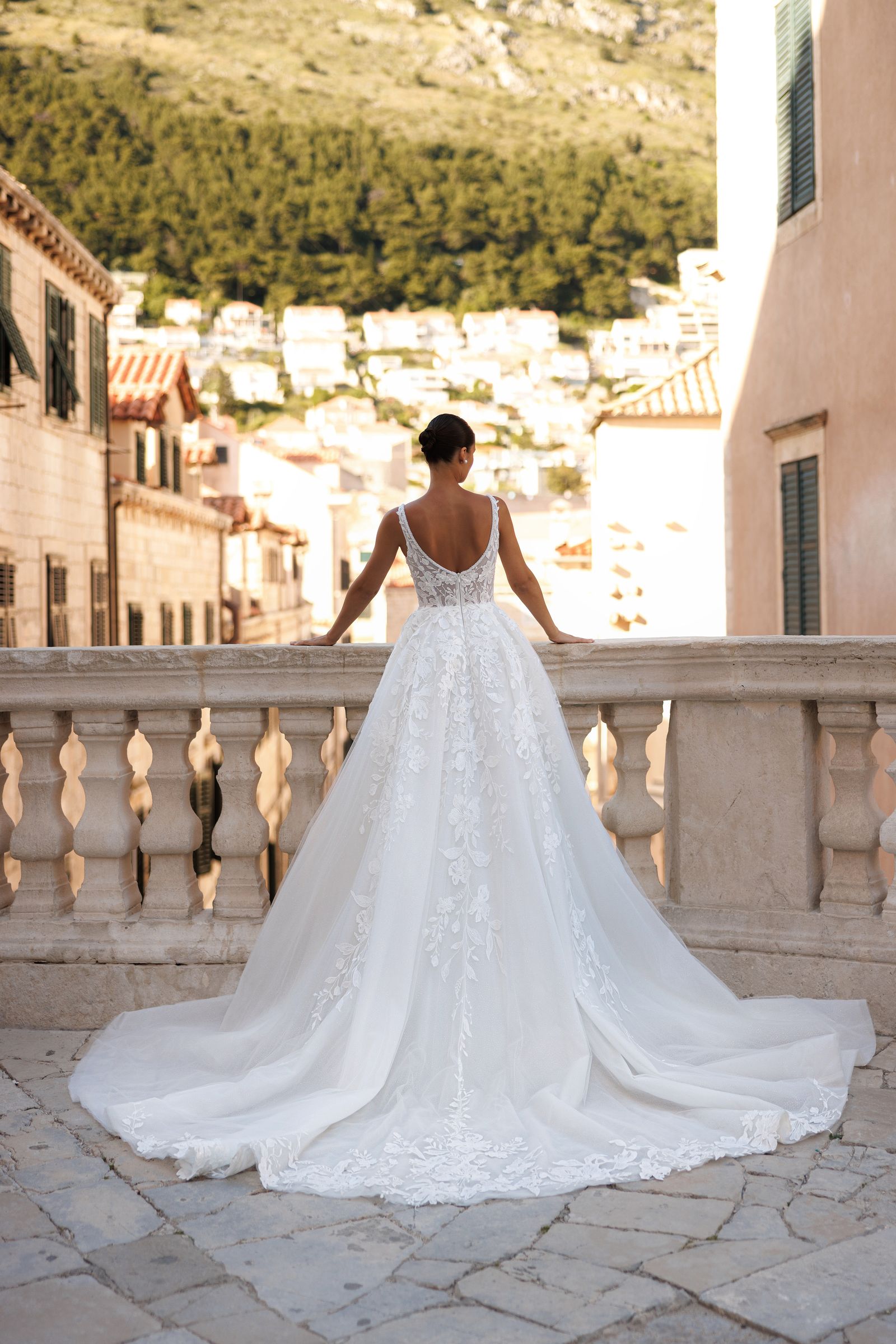 Aria wedding dress, back view