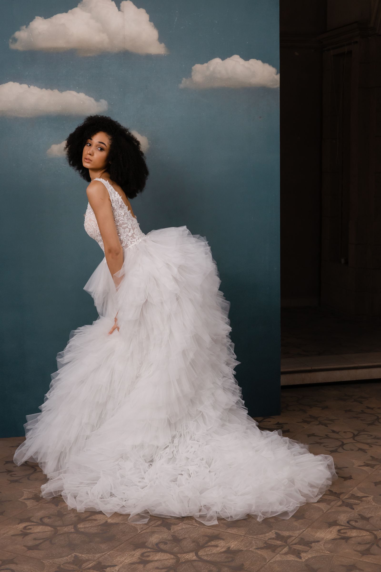 Ashley wedding dress, side view