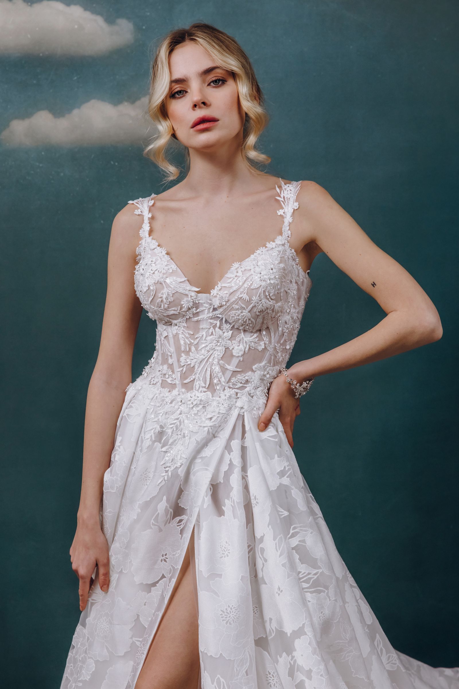Audrey wedding dress, front view