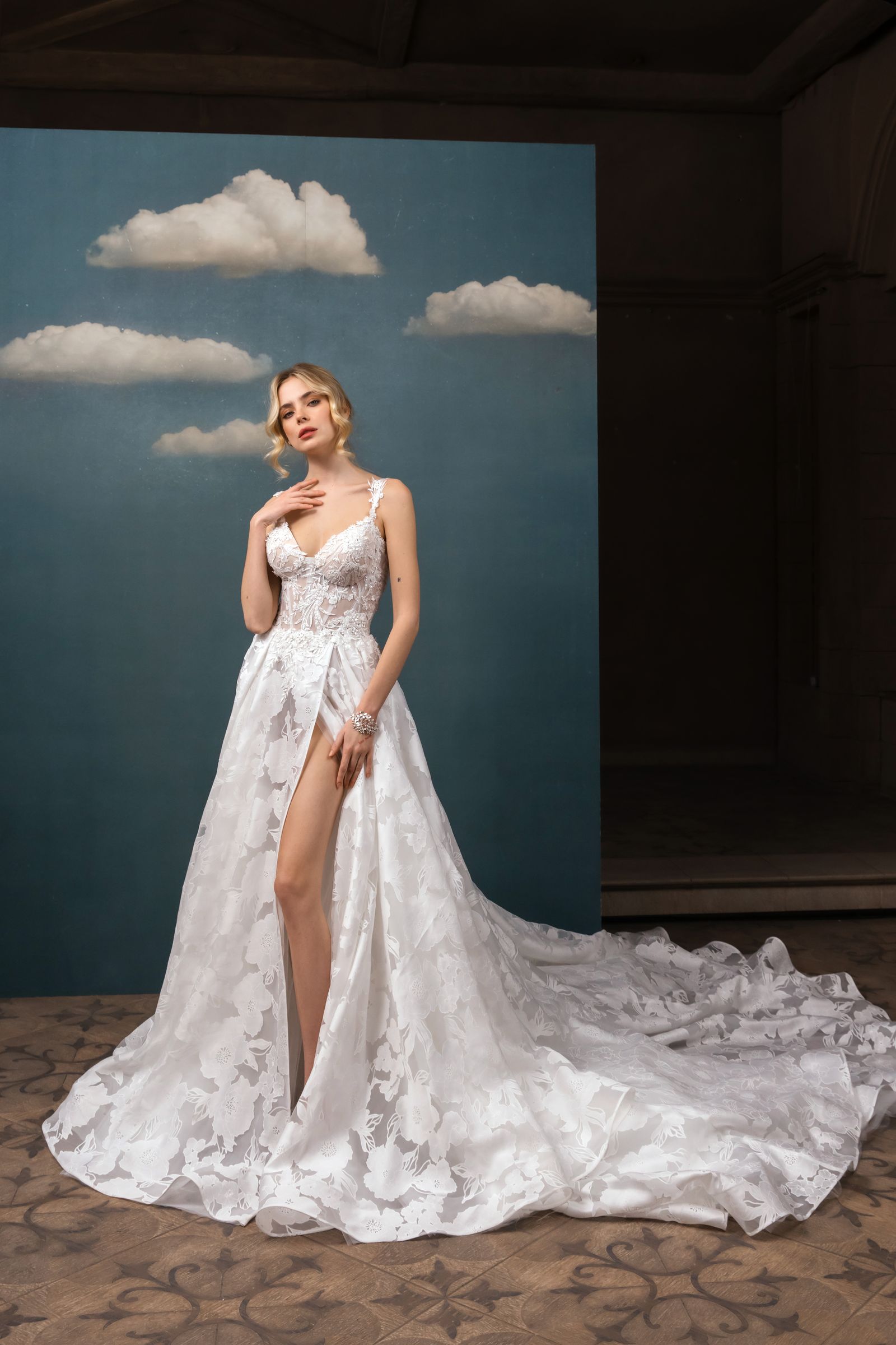 Audrey wedding dress, front view