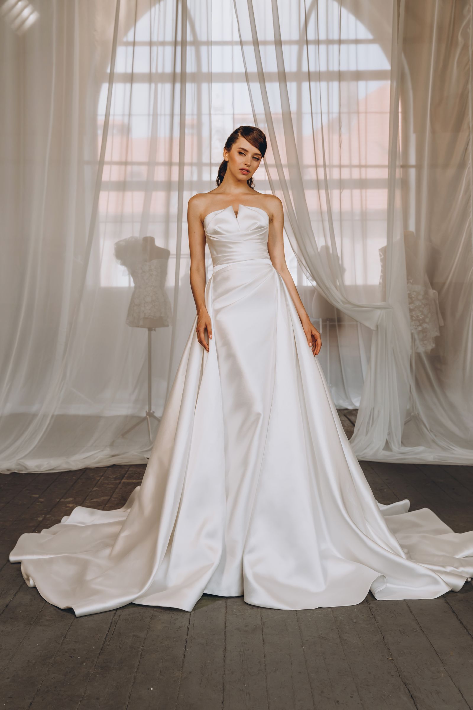 Camila wedding dress, front view