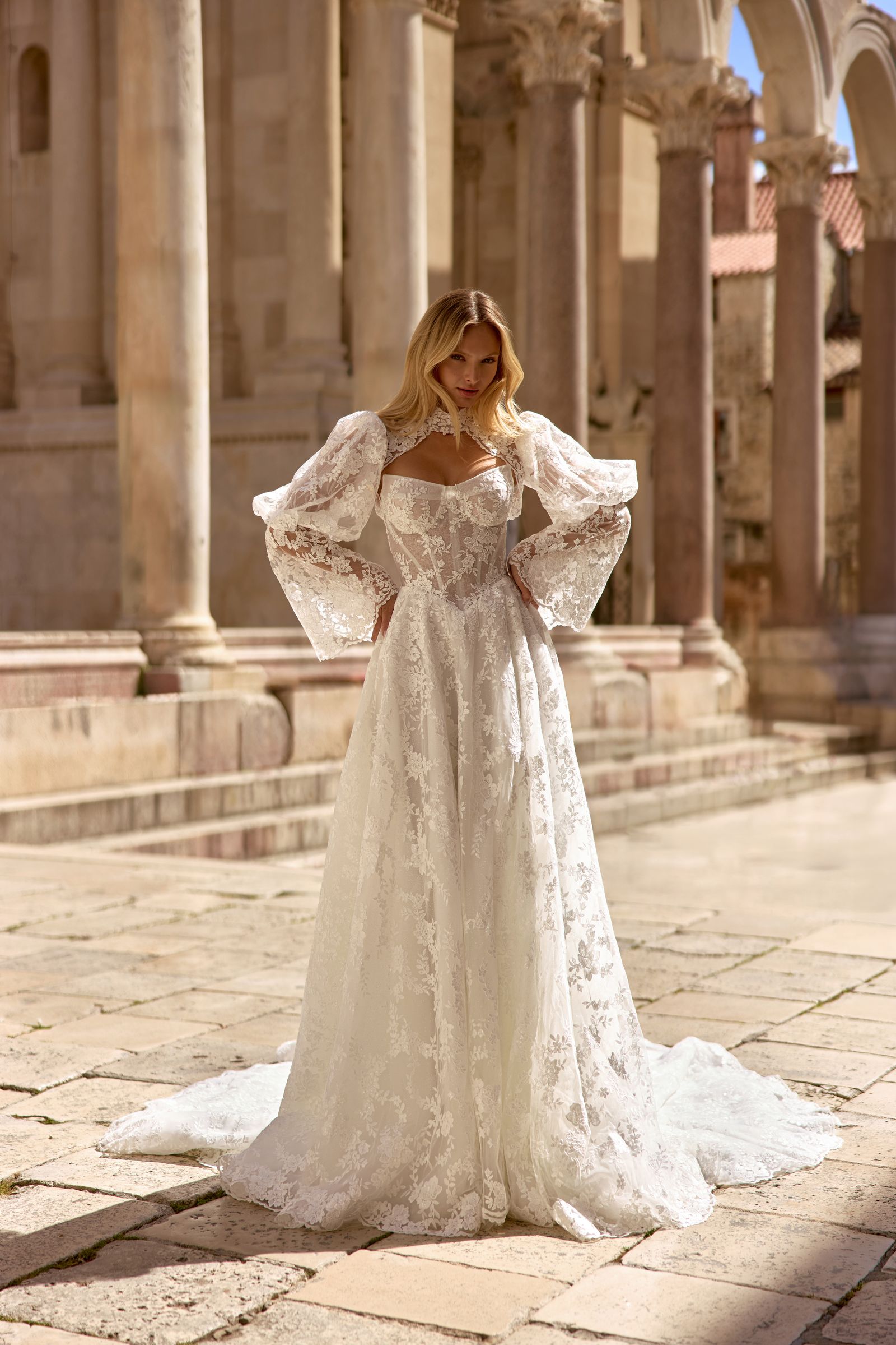 Candy wedding dress, front view