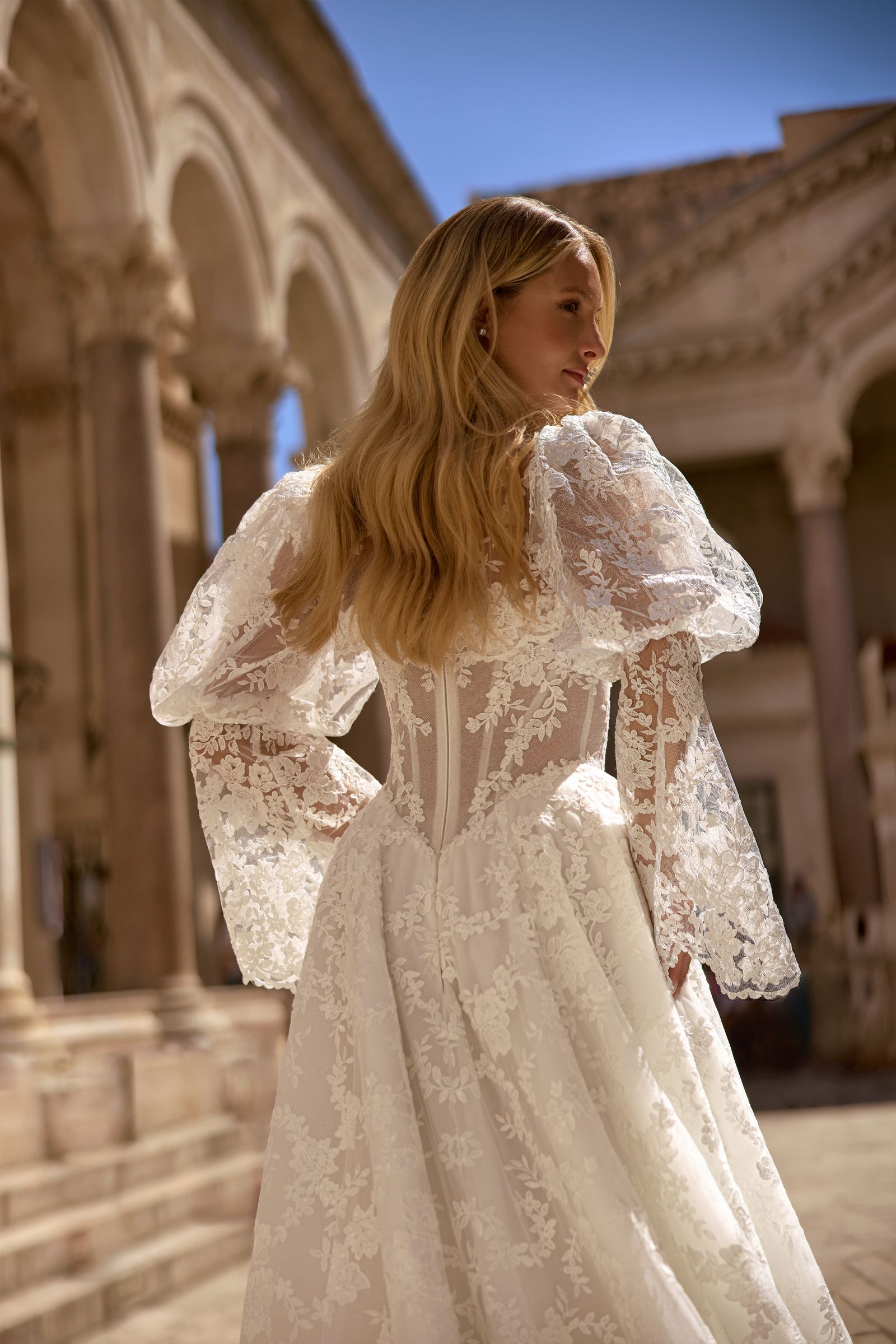 Candy wedding dress, front view
