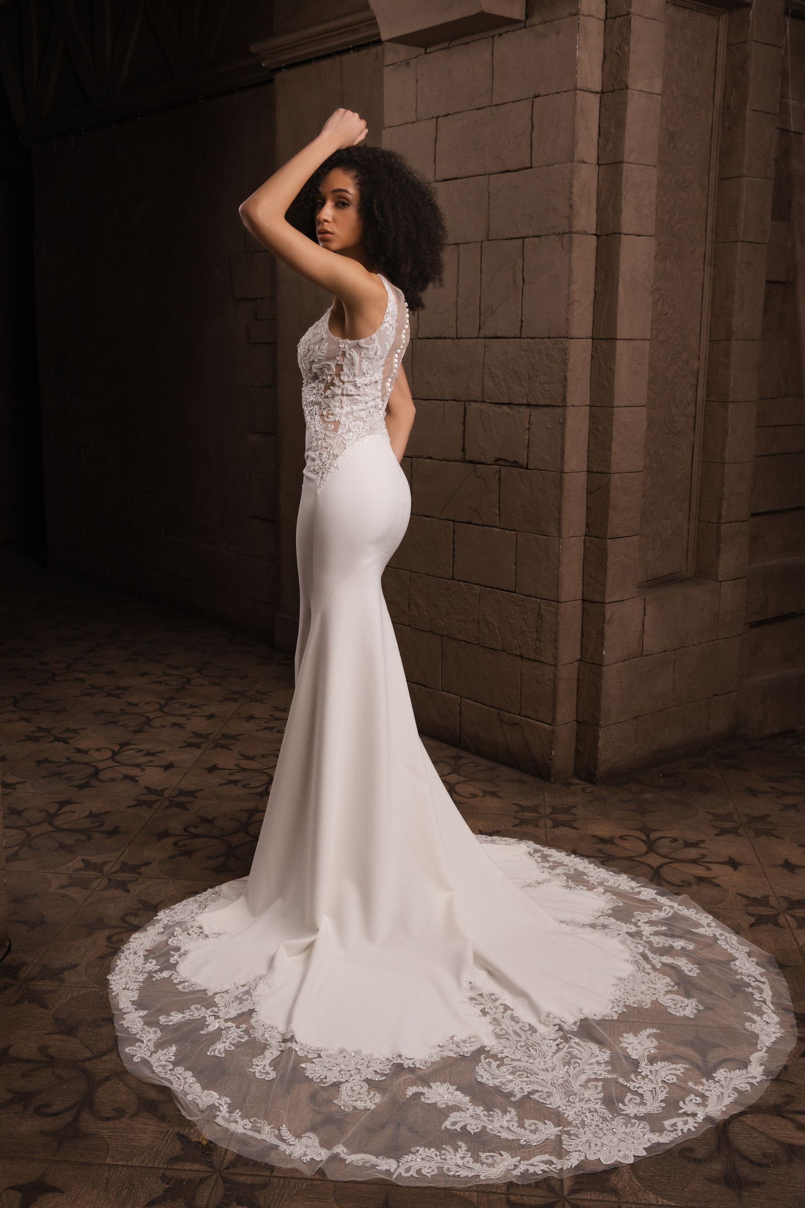 Candy wedding dress, back view