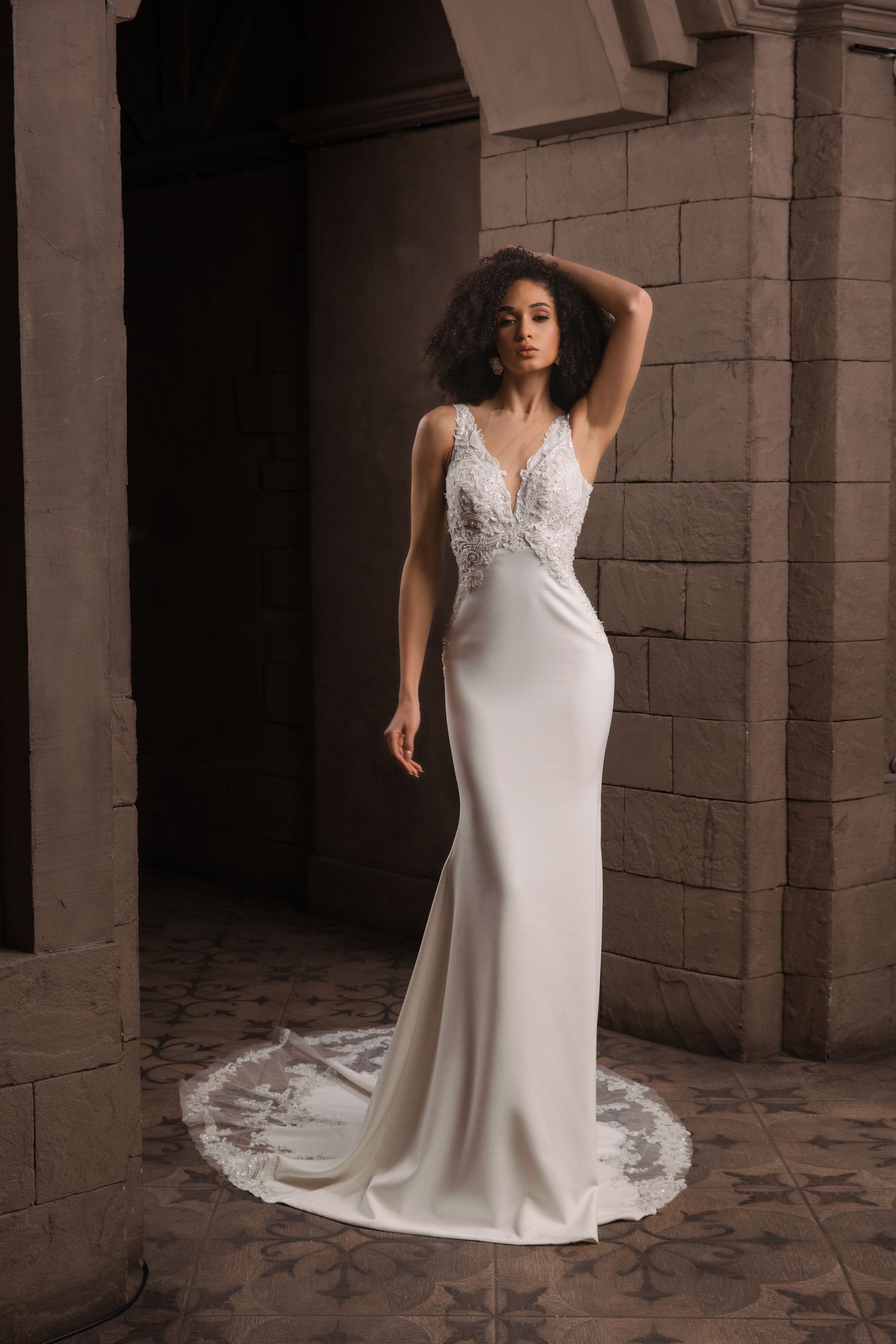 Candy wedding dress, front view