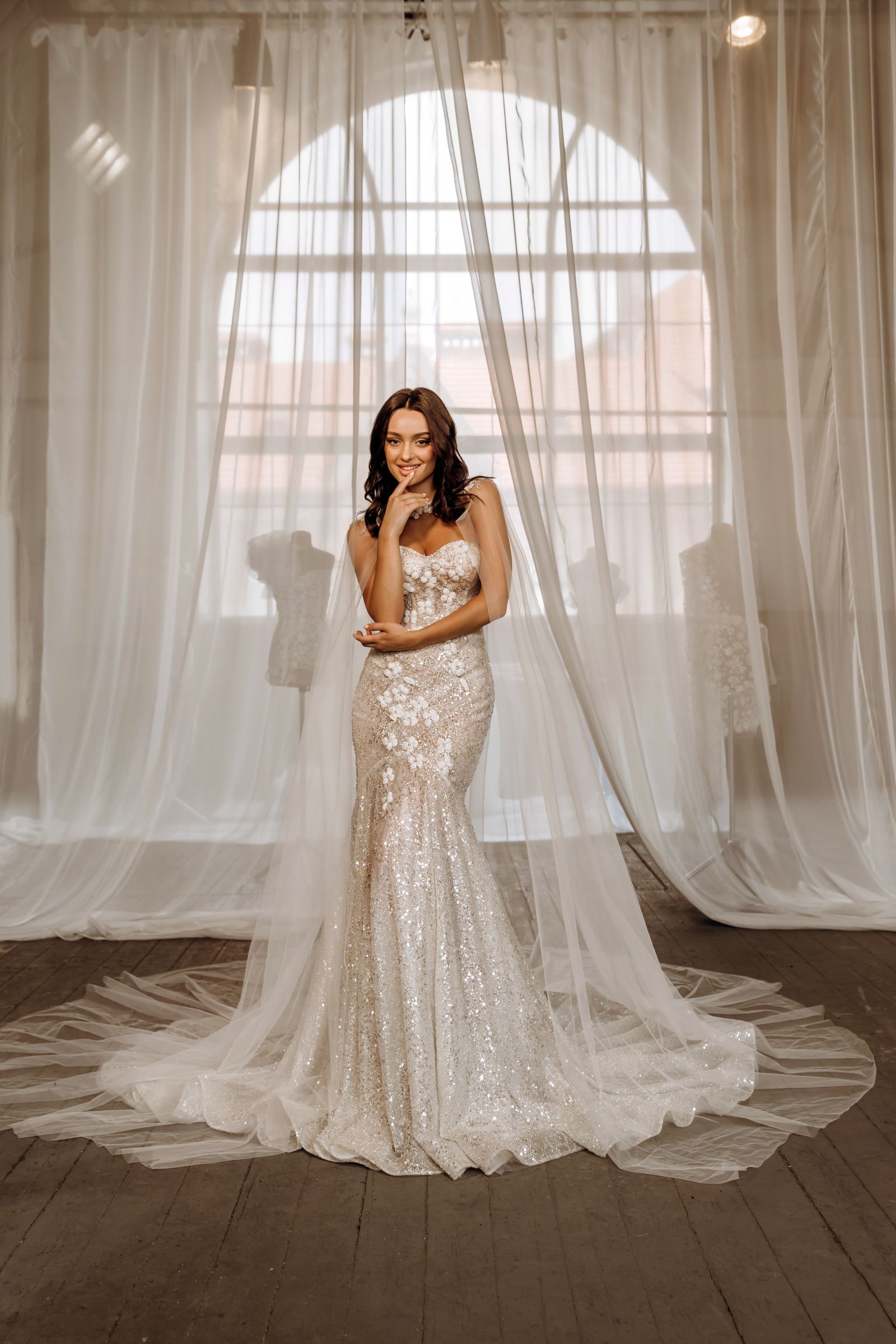 Carolina wedding dress, front view