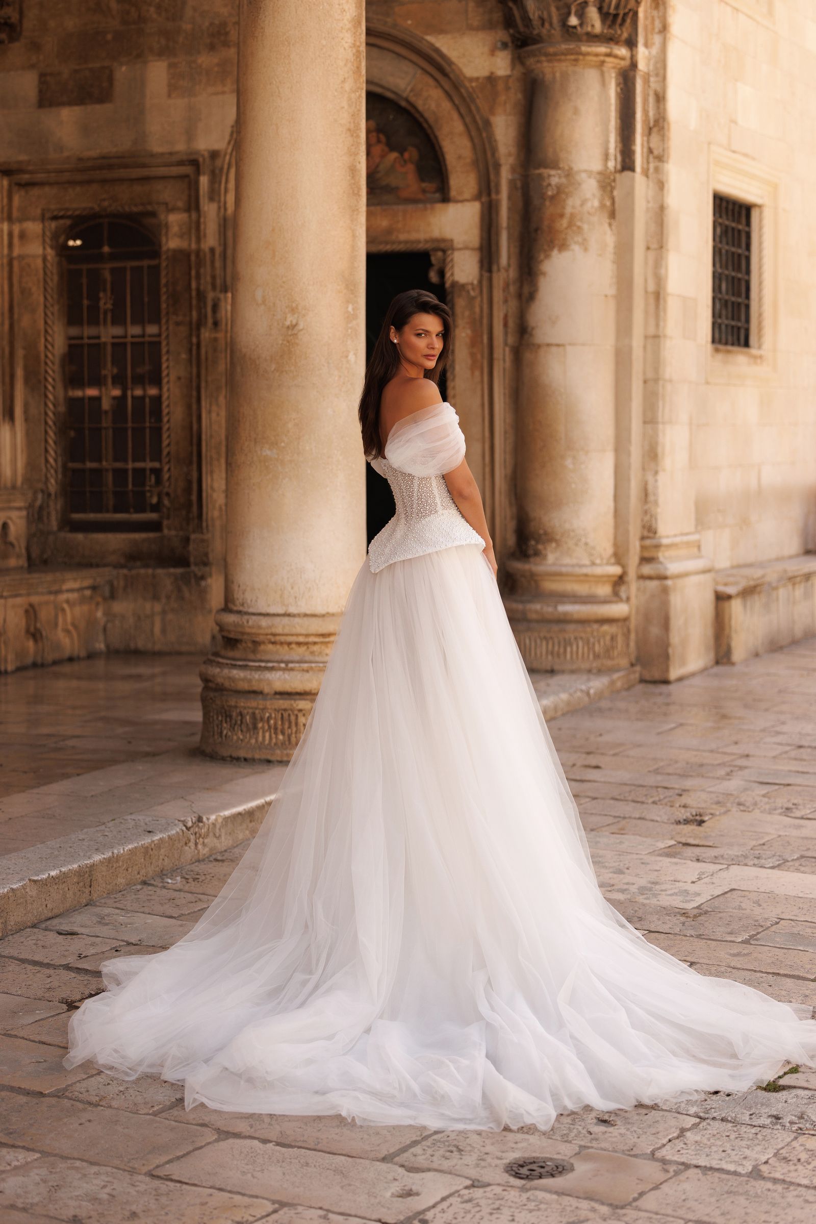 Clarissa wedding dress, back view