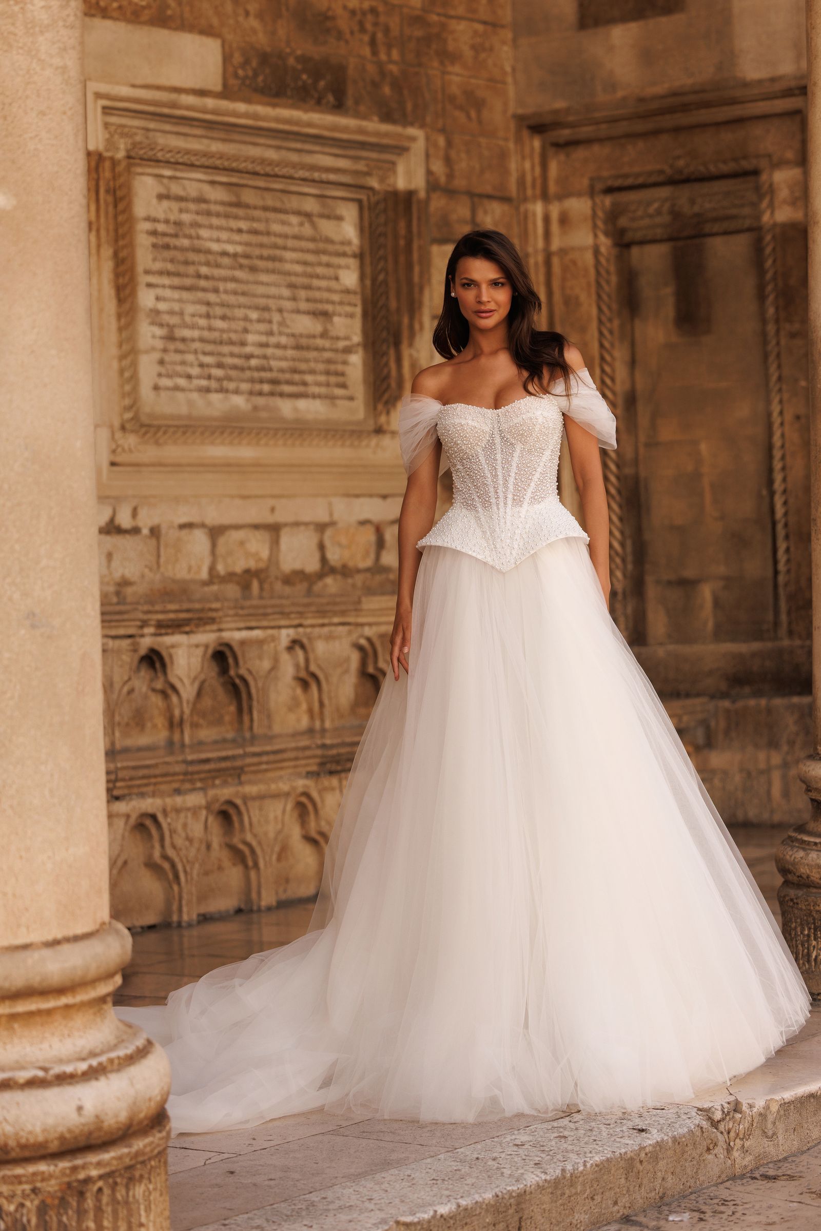 Clarissa wedding dress, front view