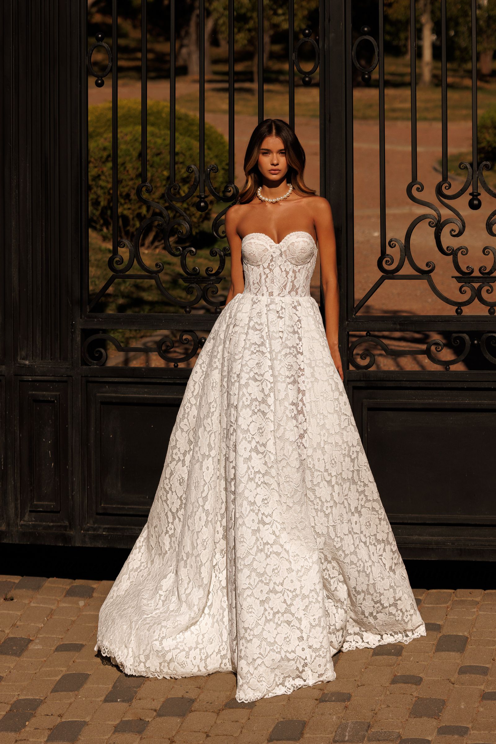 Claudia — a-line wedding dress, front view