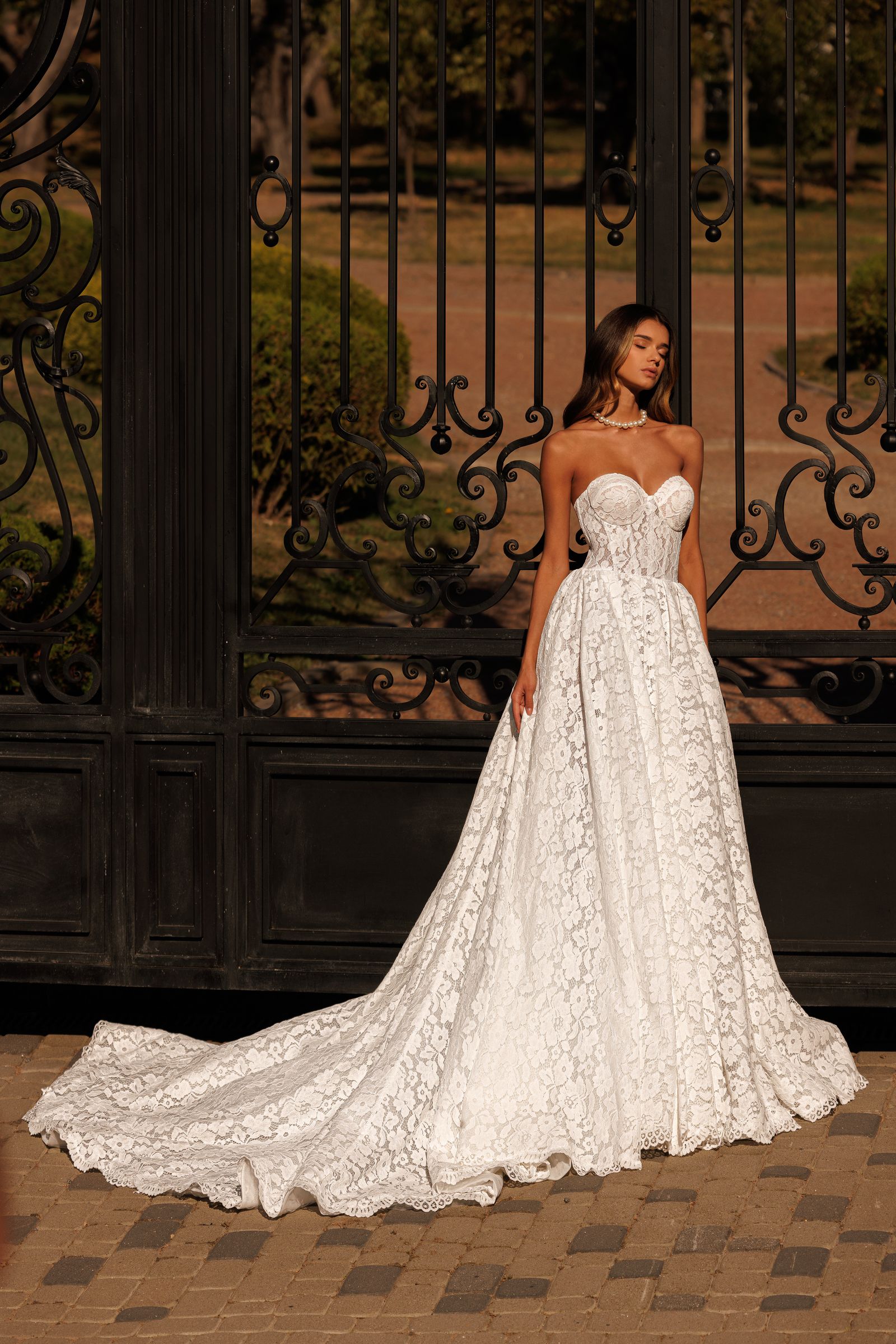 Claudia — a-line wedding dress, front view