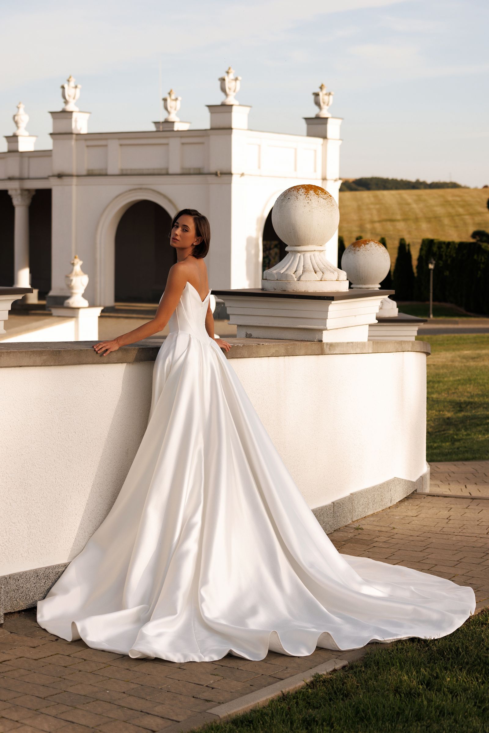 Cora — ball gown wedding dress, back view