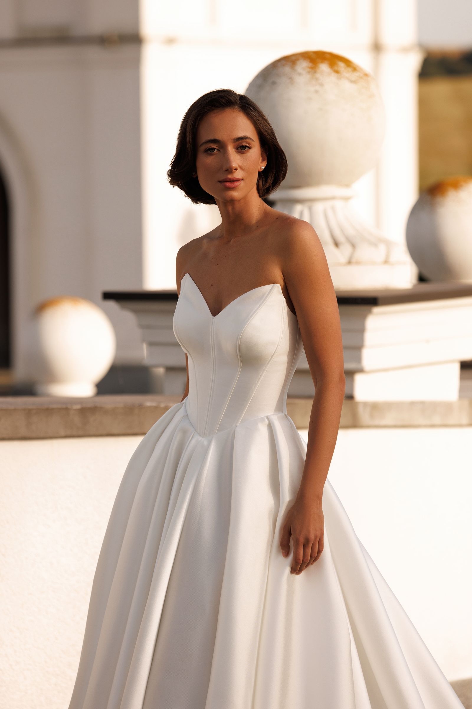 Cora — ball gown wedding dress, front view
