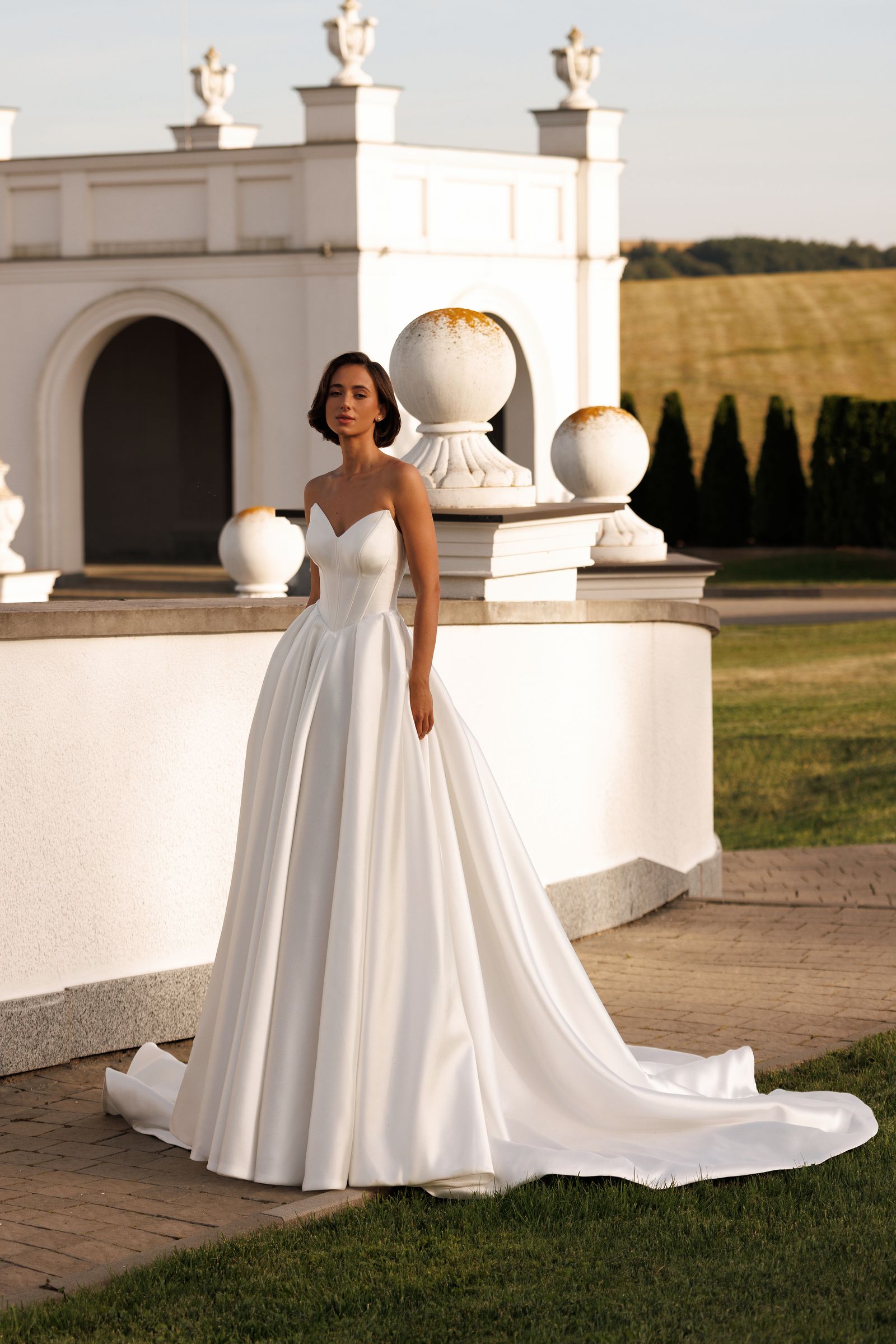 Cora — ball gown wedding dress, front view