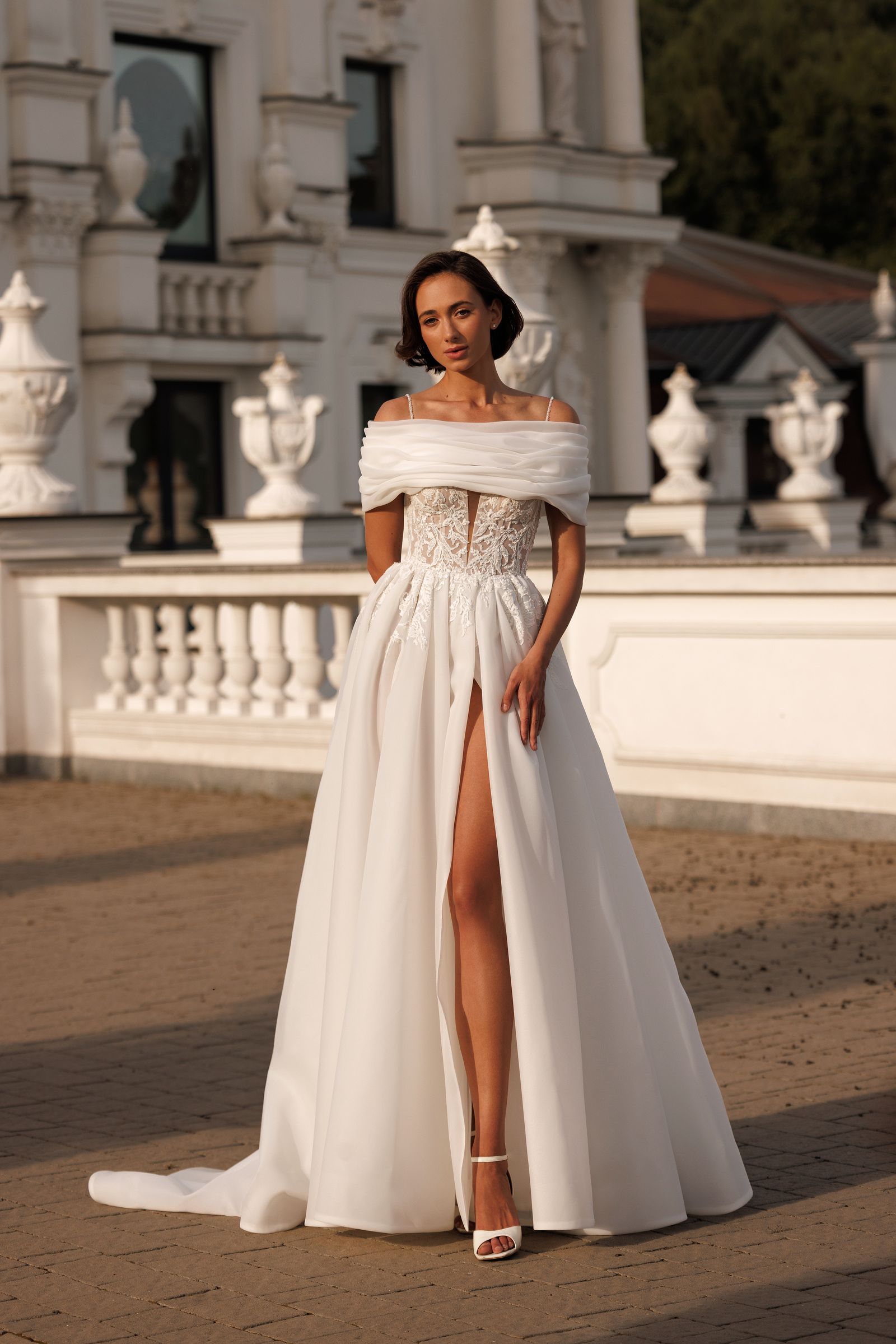 Dolores — a-line wedding dress, front view