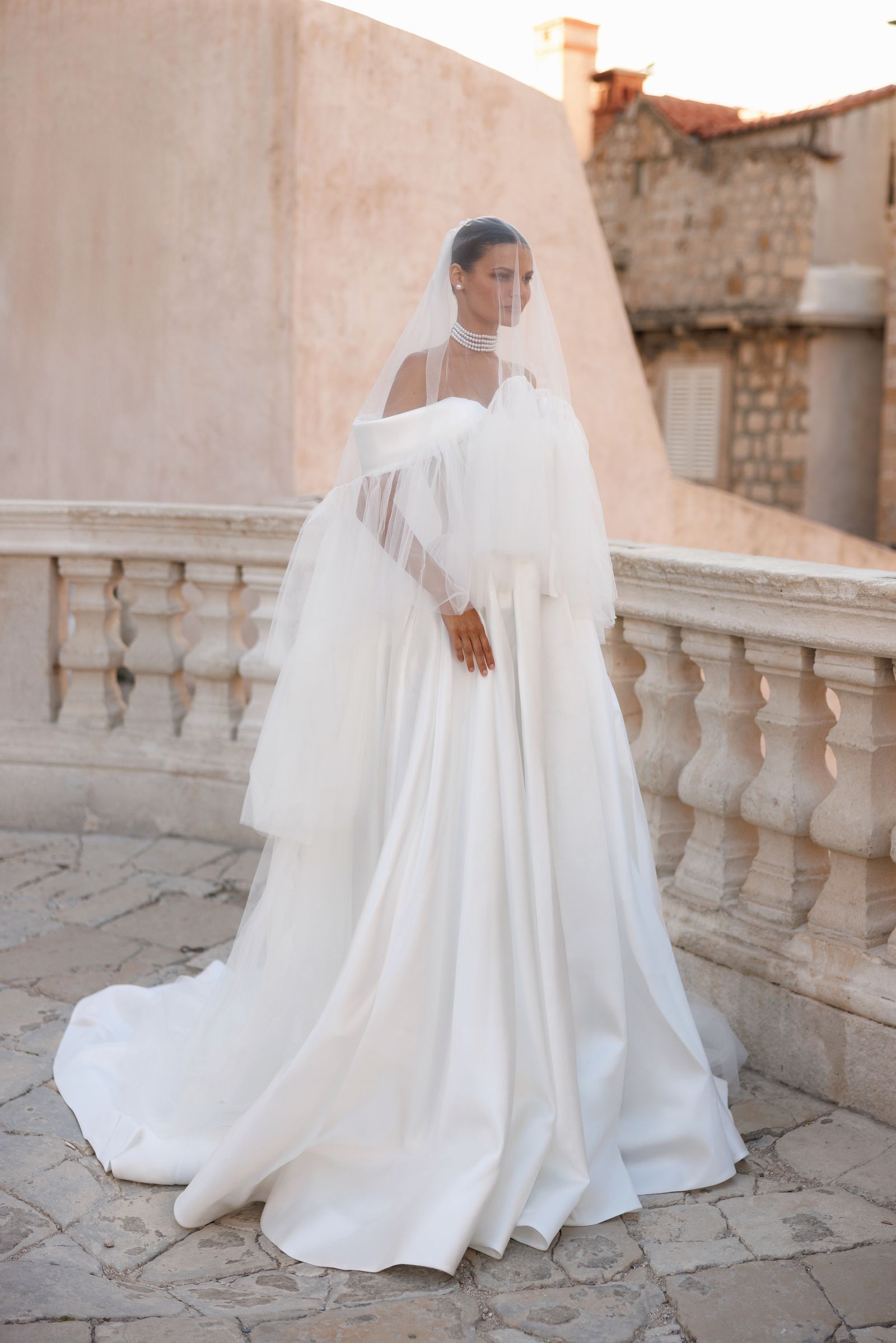 Eliza wedding dress, detail view