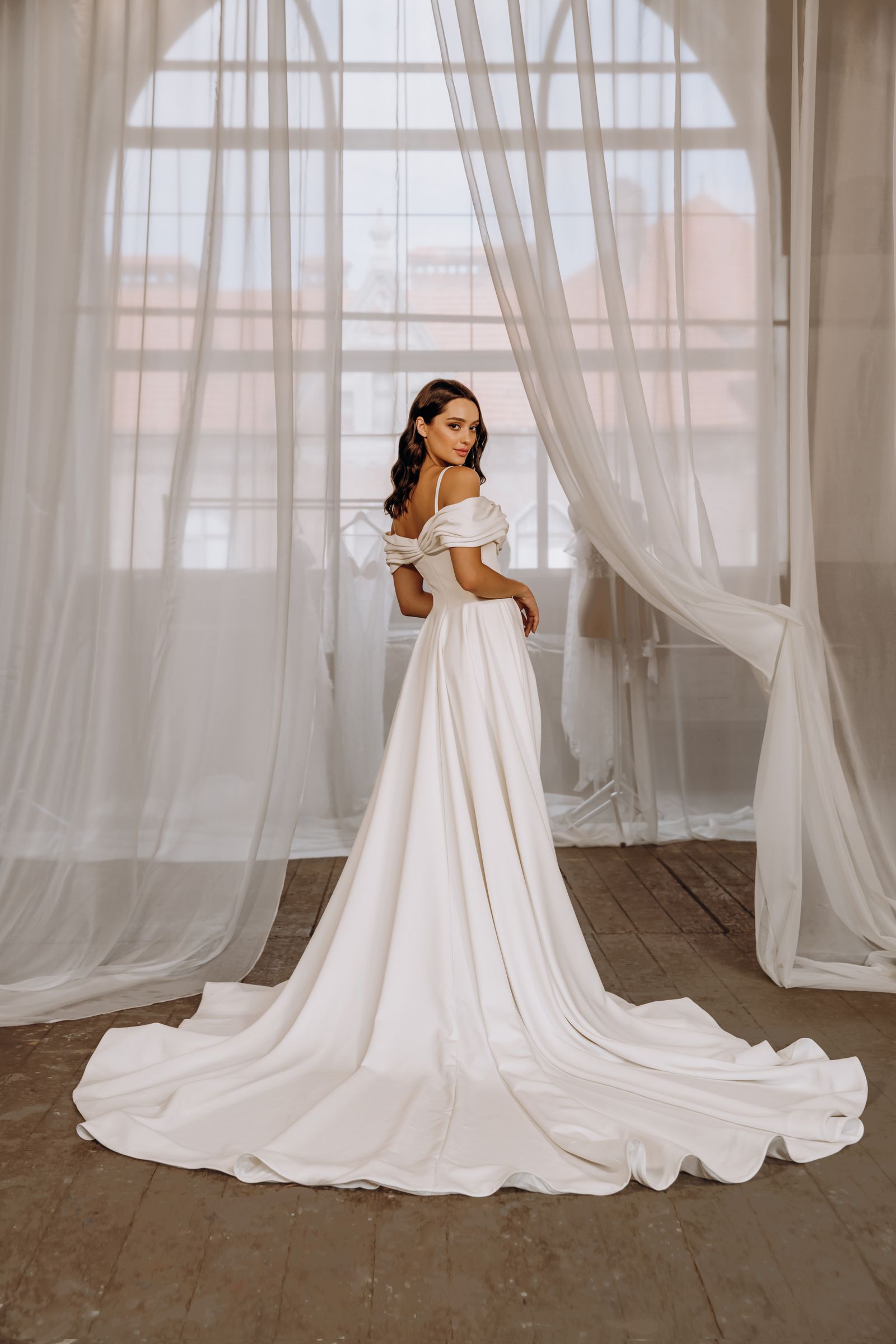 Emelina wedding dress, back view