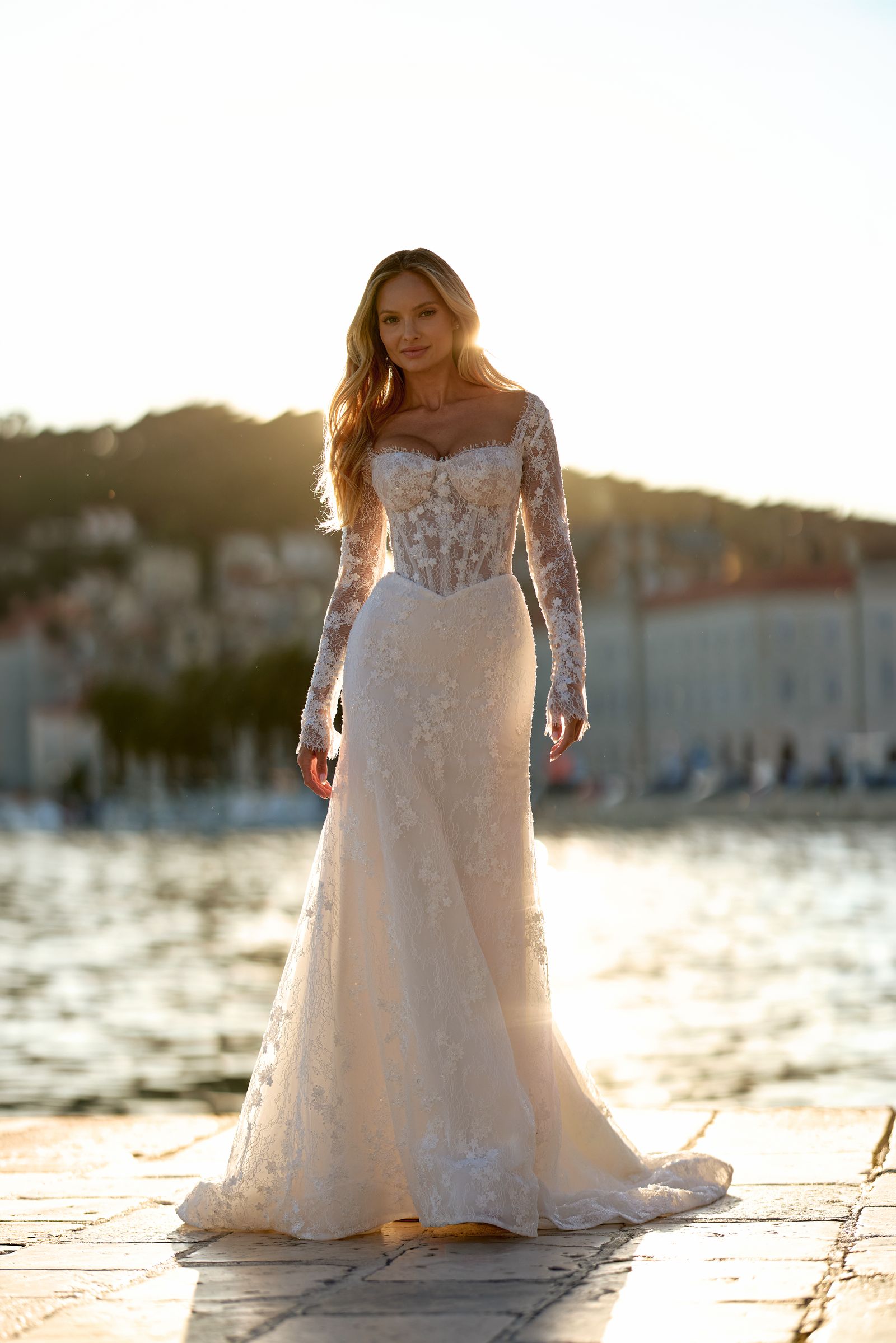 Emily wedding dress, front view