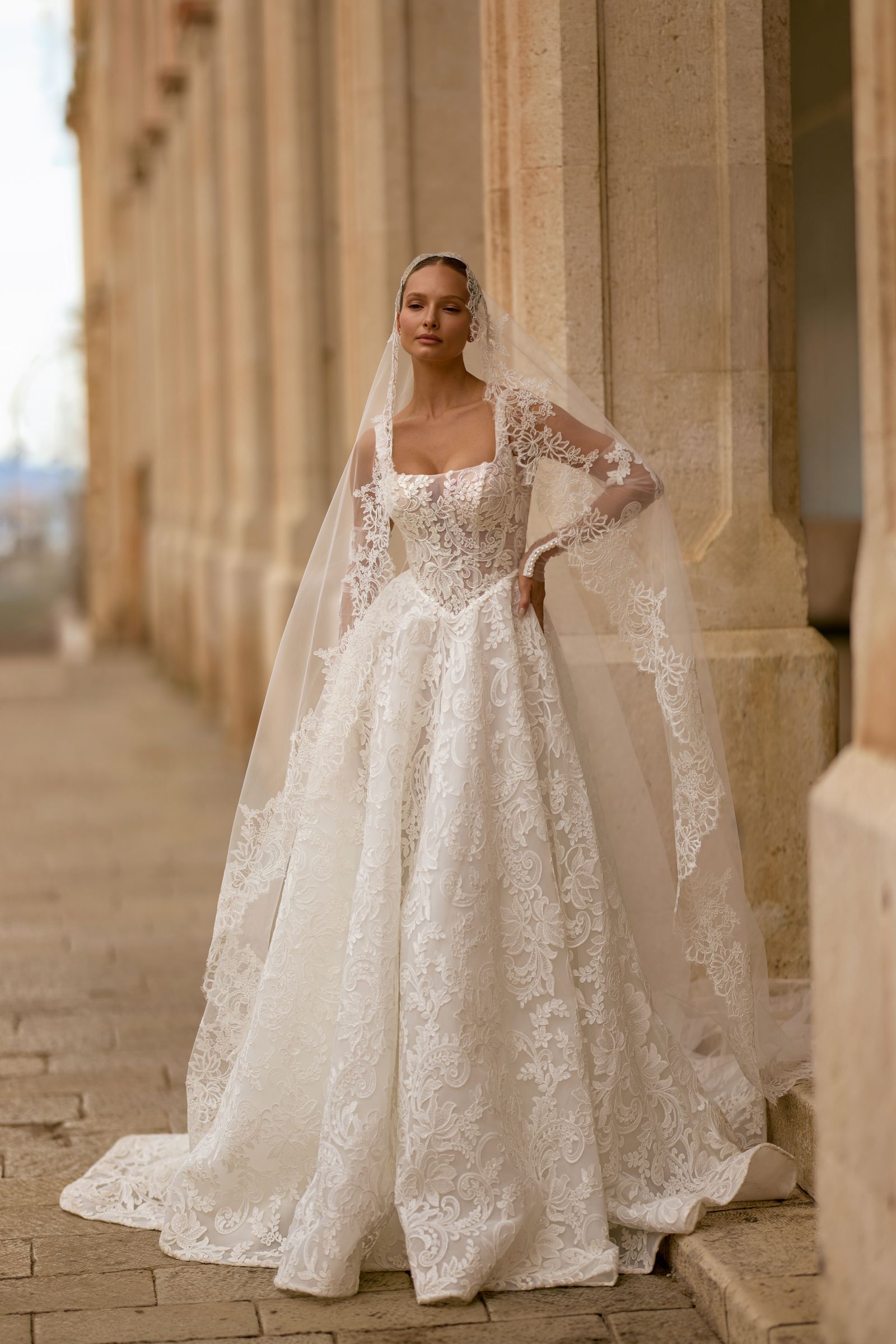 Emma wedding dress, front view