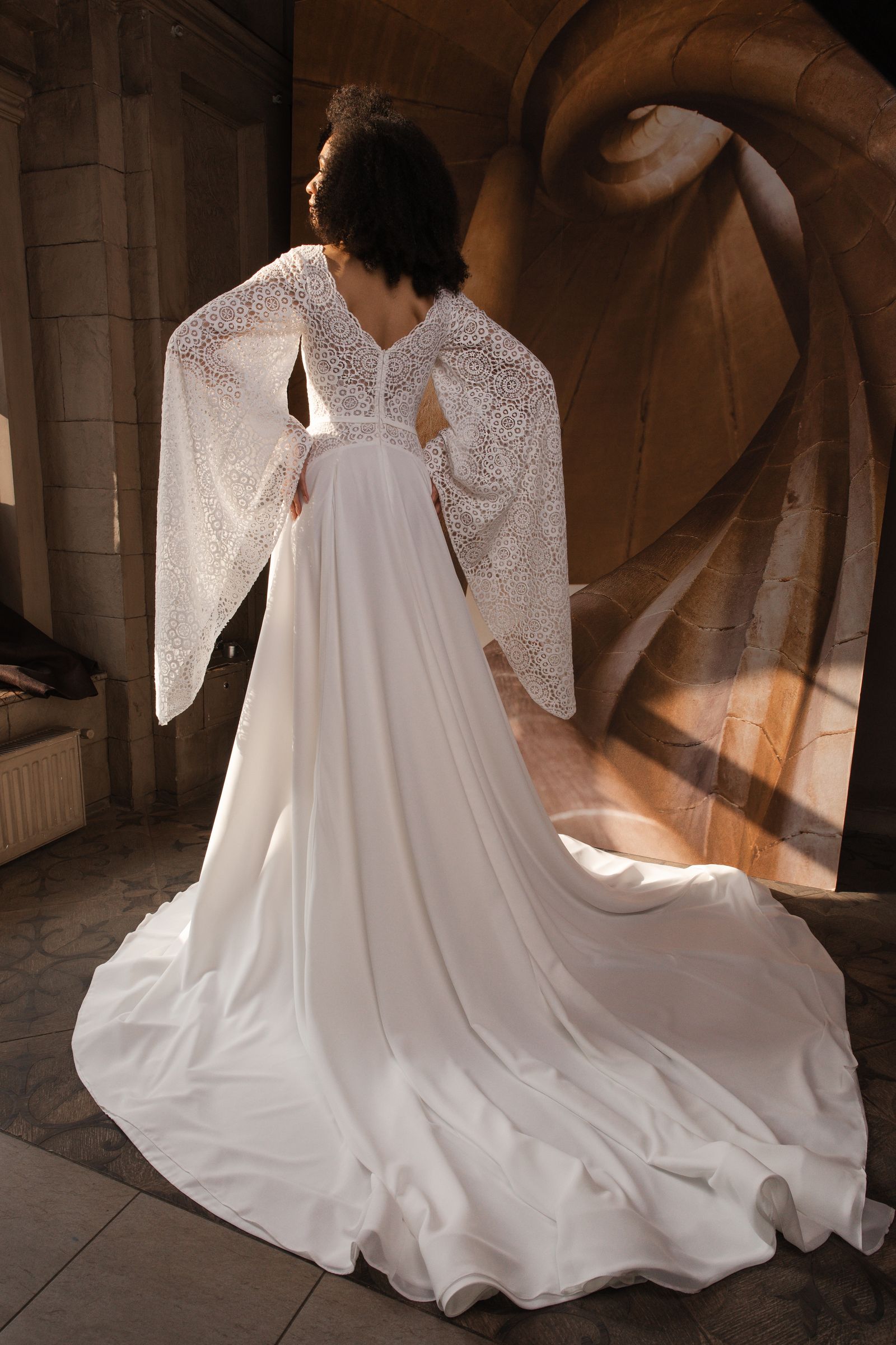 Emma wedding dress, back view
