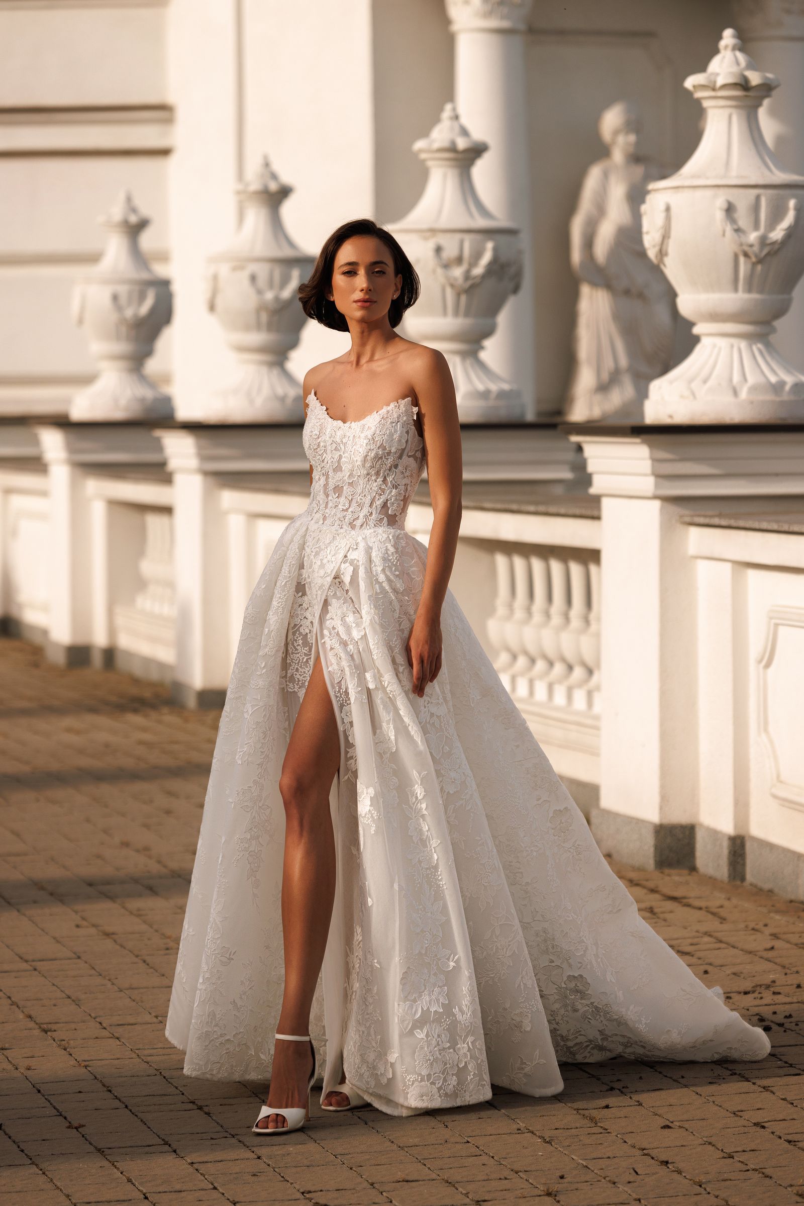 Ernesta — a-line wedding dress, front view