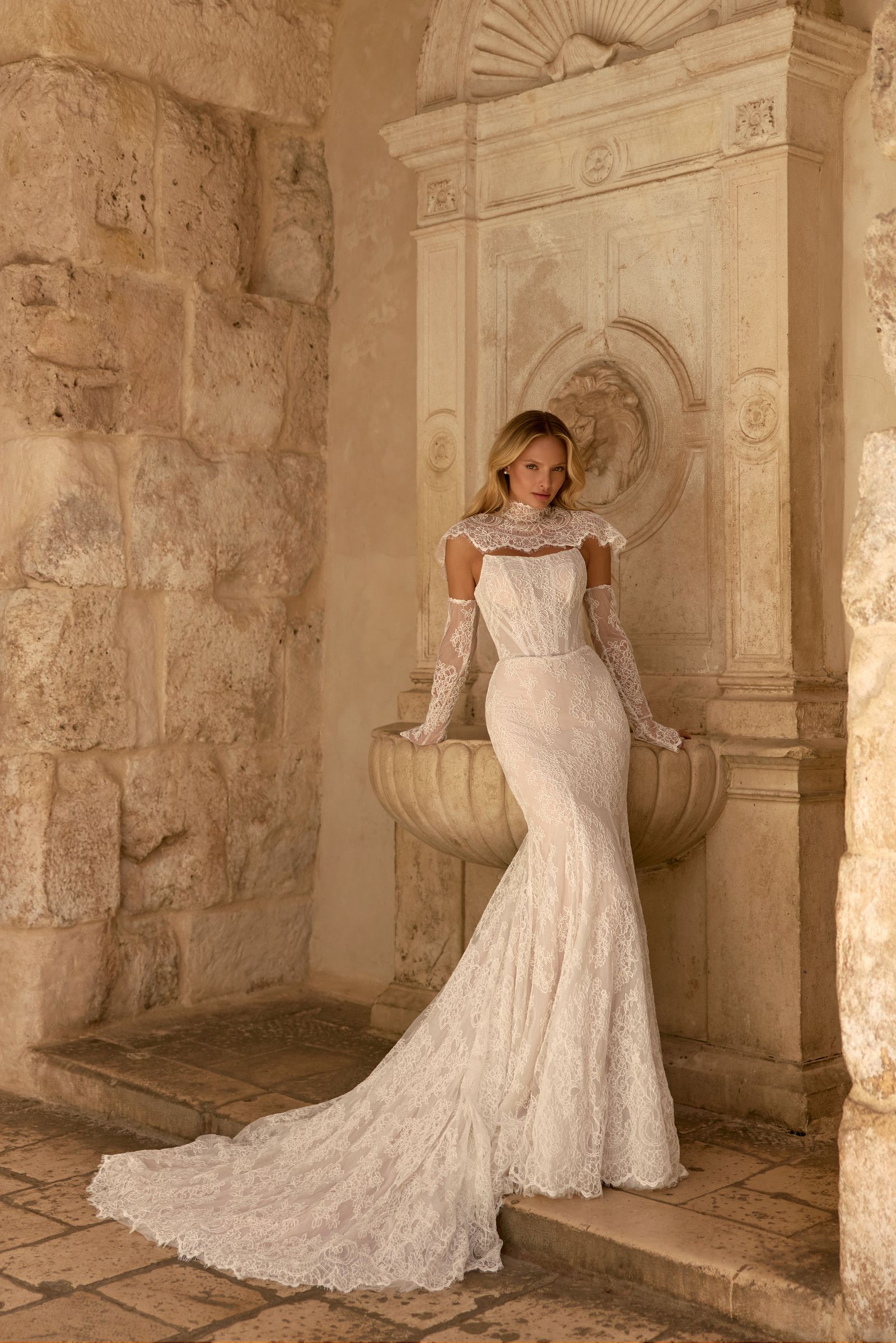 Ester wedding dress, front view