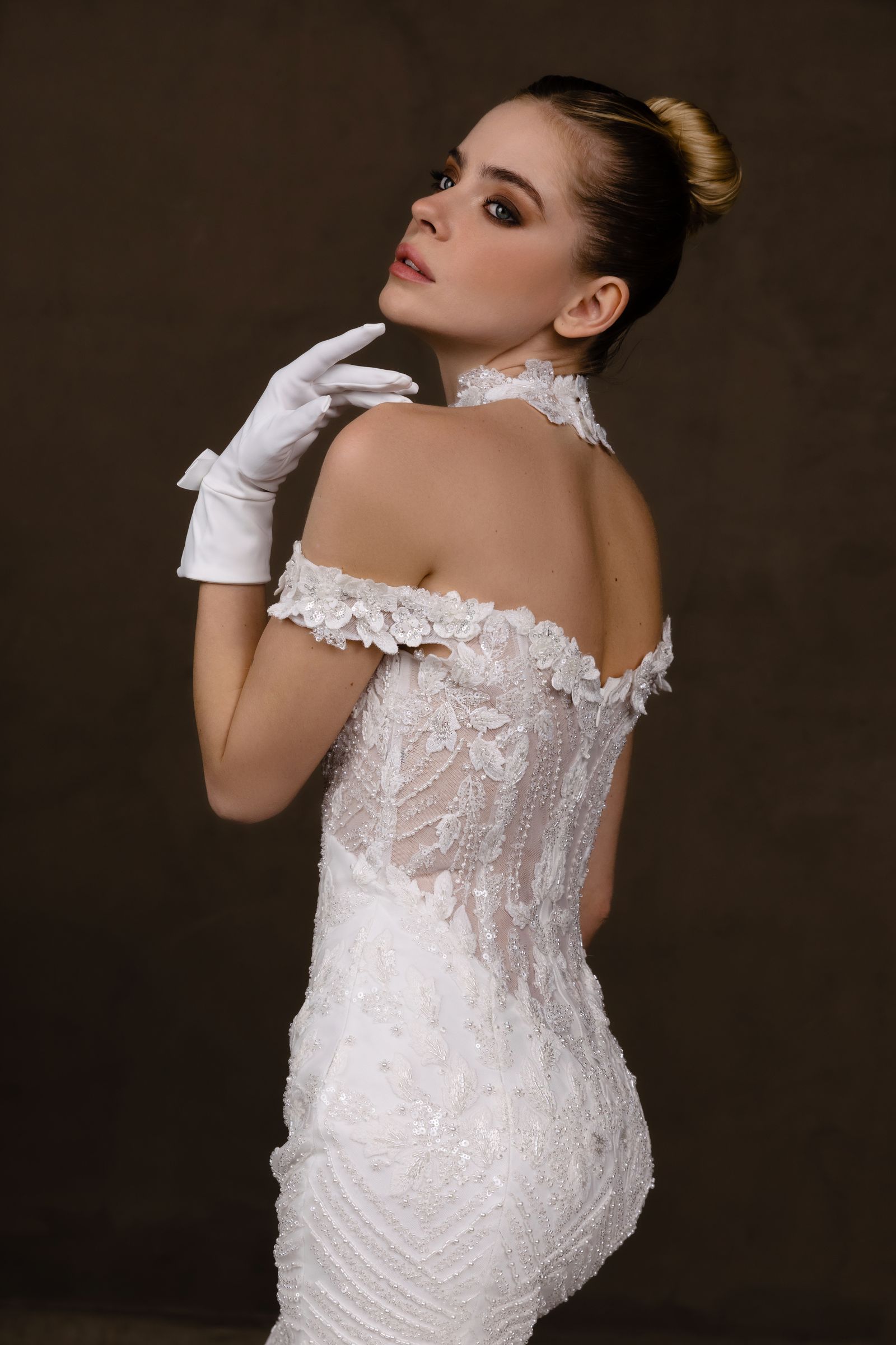 Evelyn wedding dress, side view