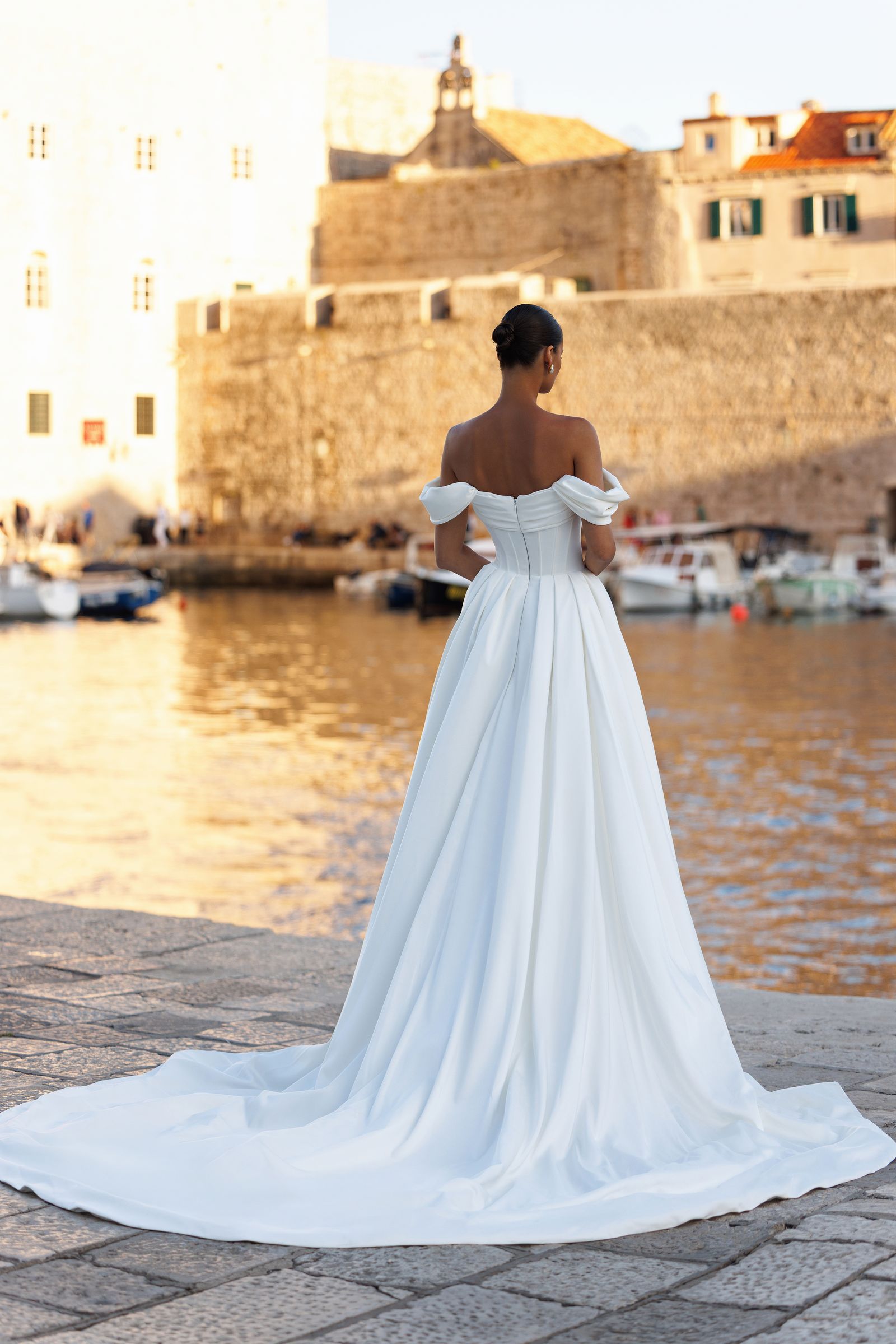 Everly wedding dress, back view