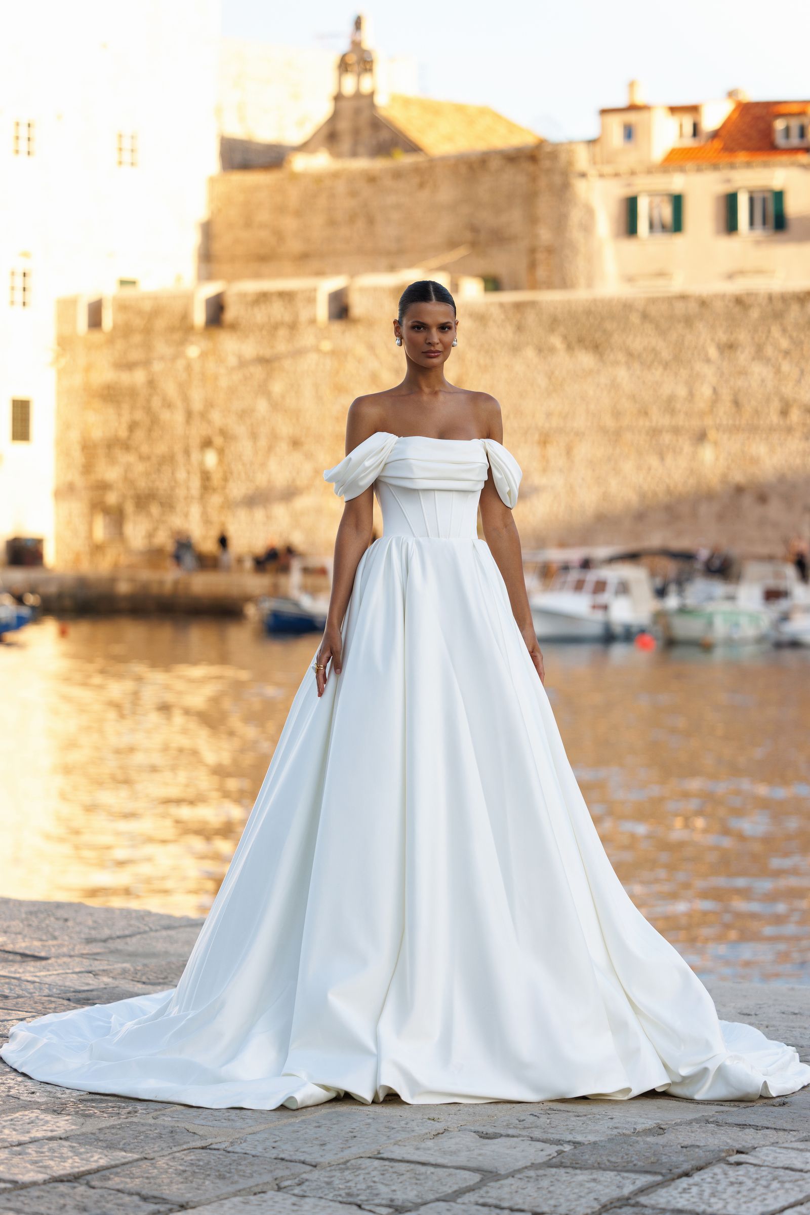 Everly wedding dress, front view