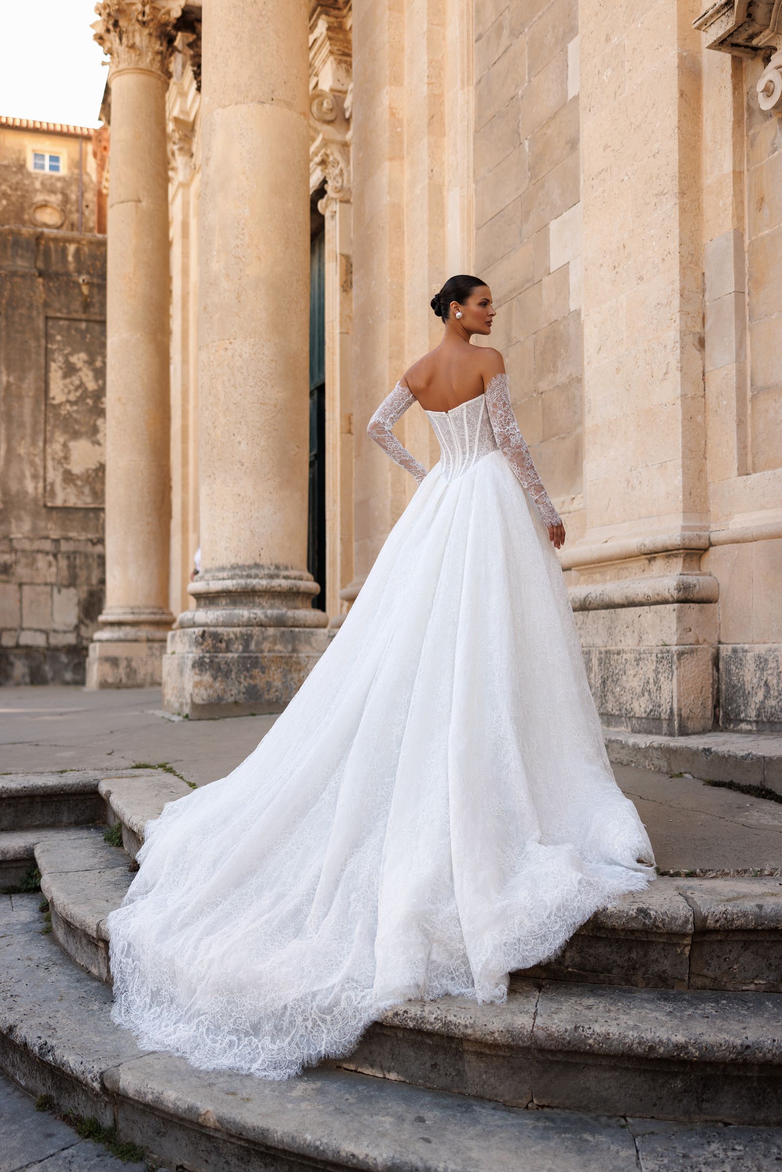Fiona wedding dress, back view