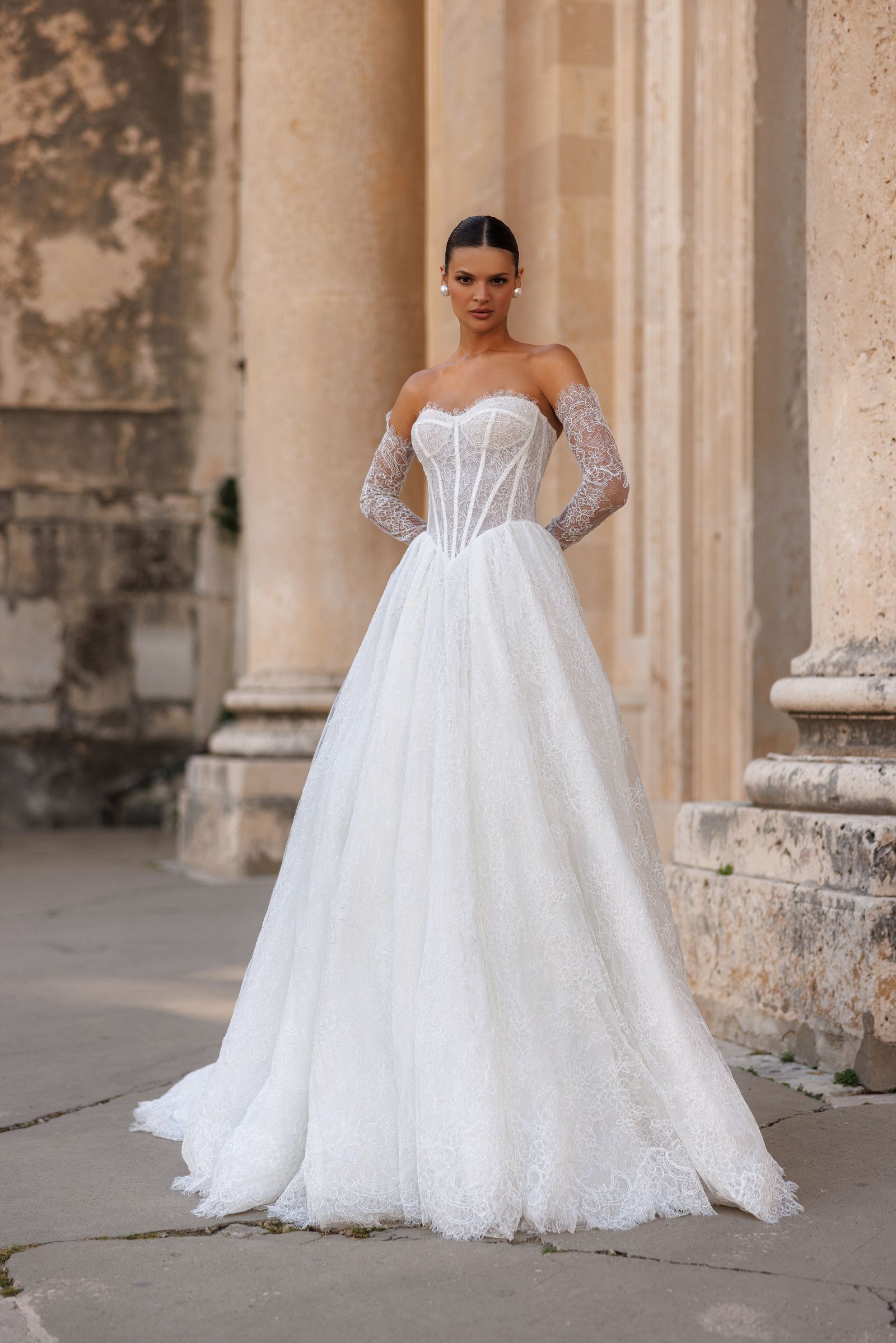 Fiona wedding dress, front view