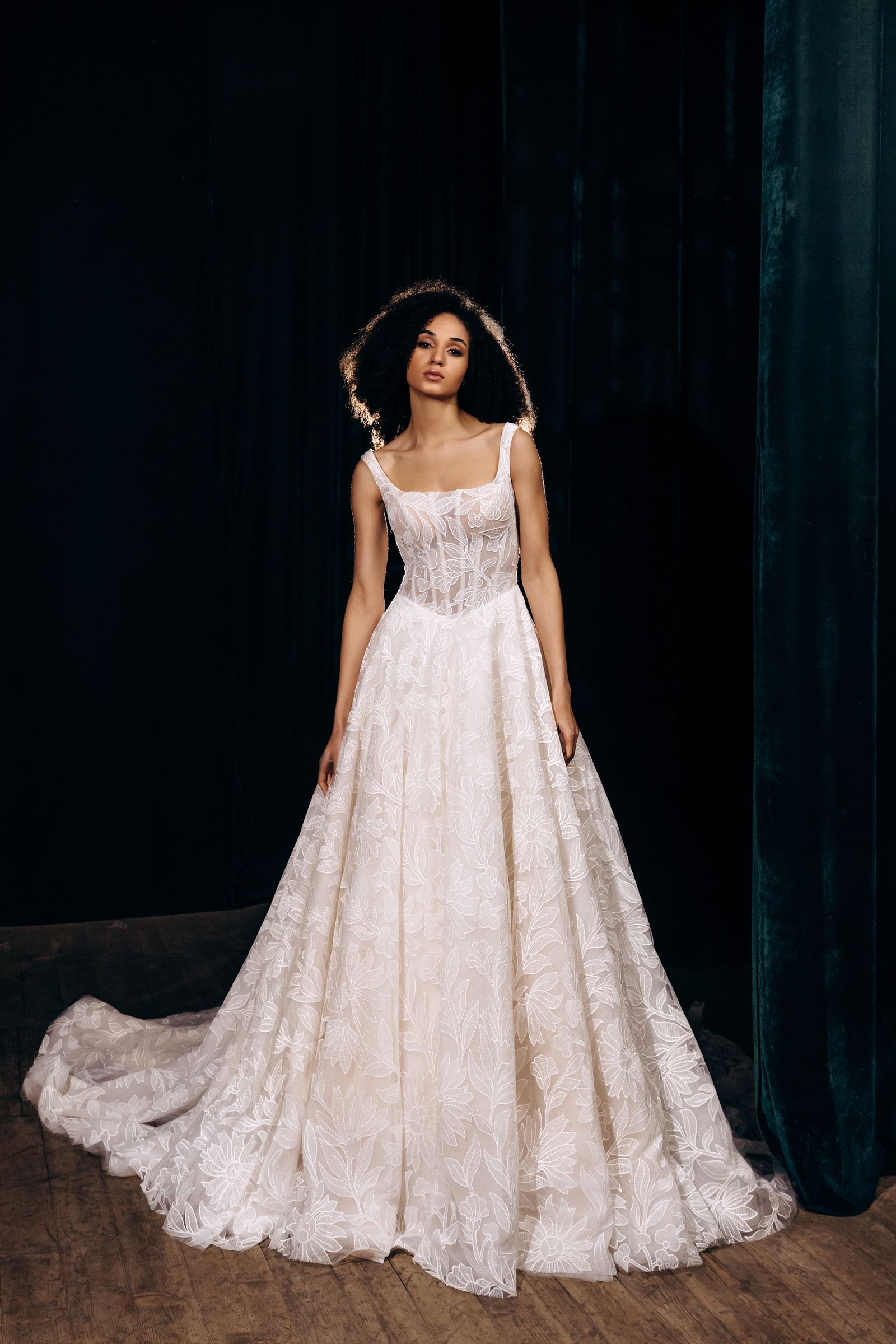Florence wedding dress, front view