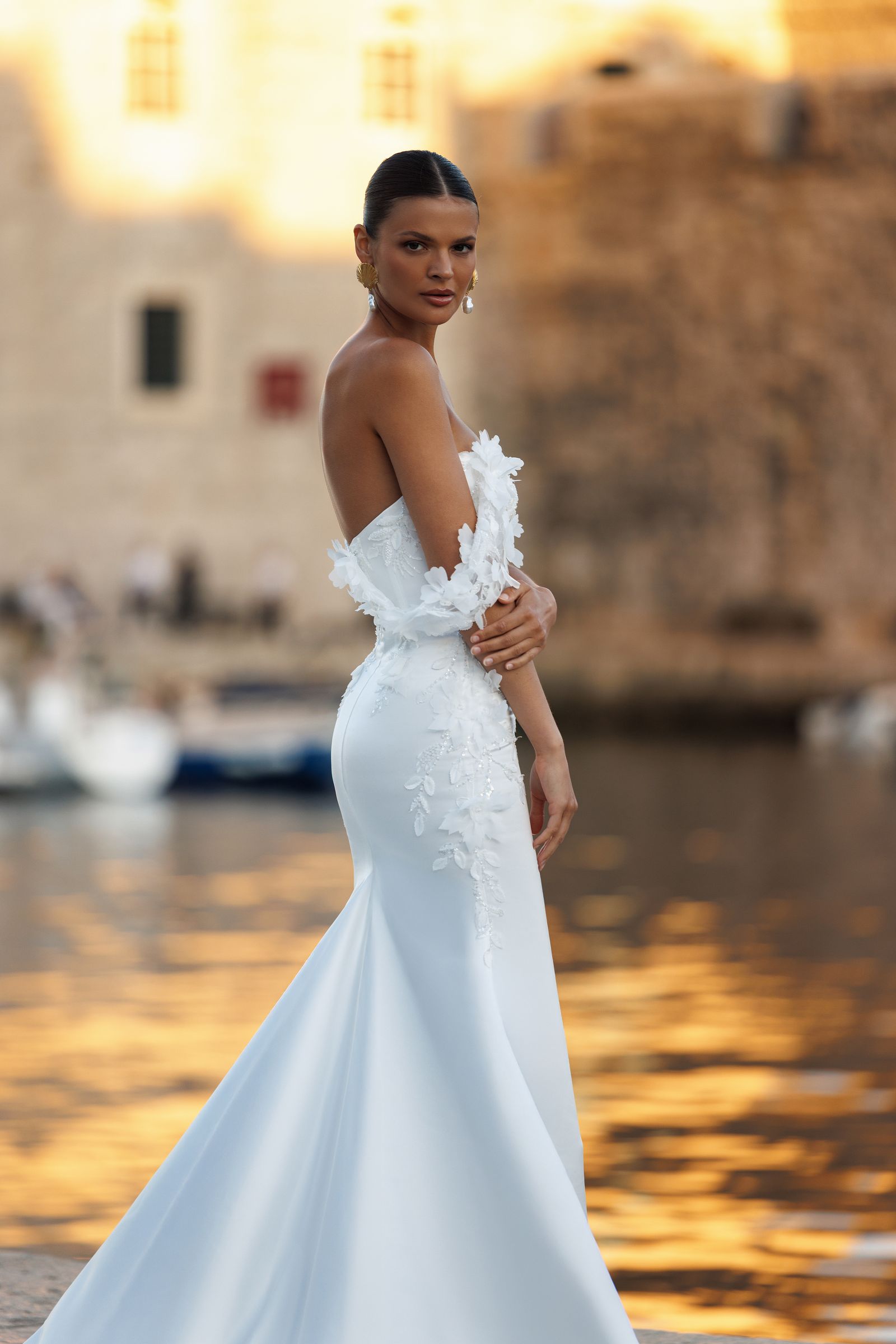 Freya wedding dress, back detail view