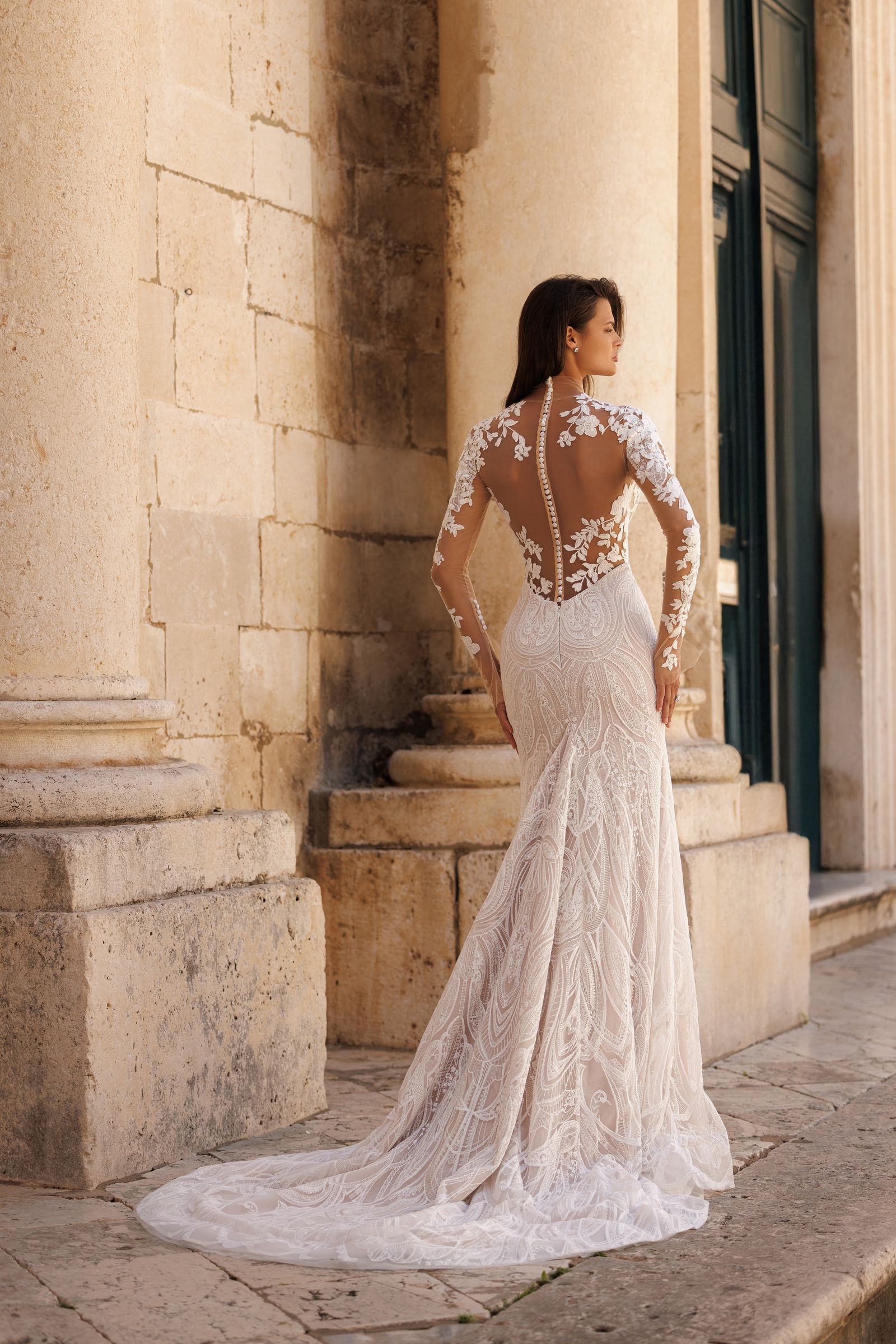 Gia wedding dress, back view