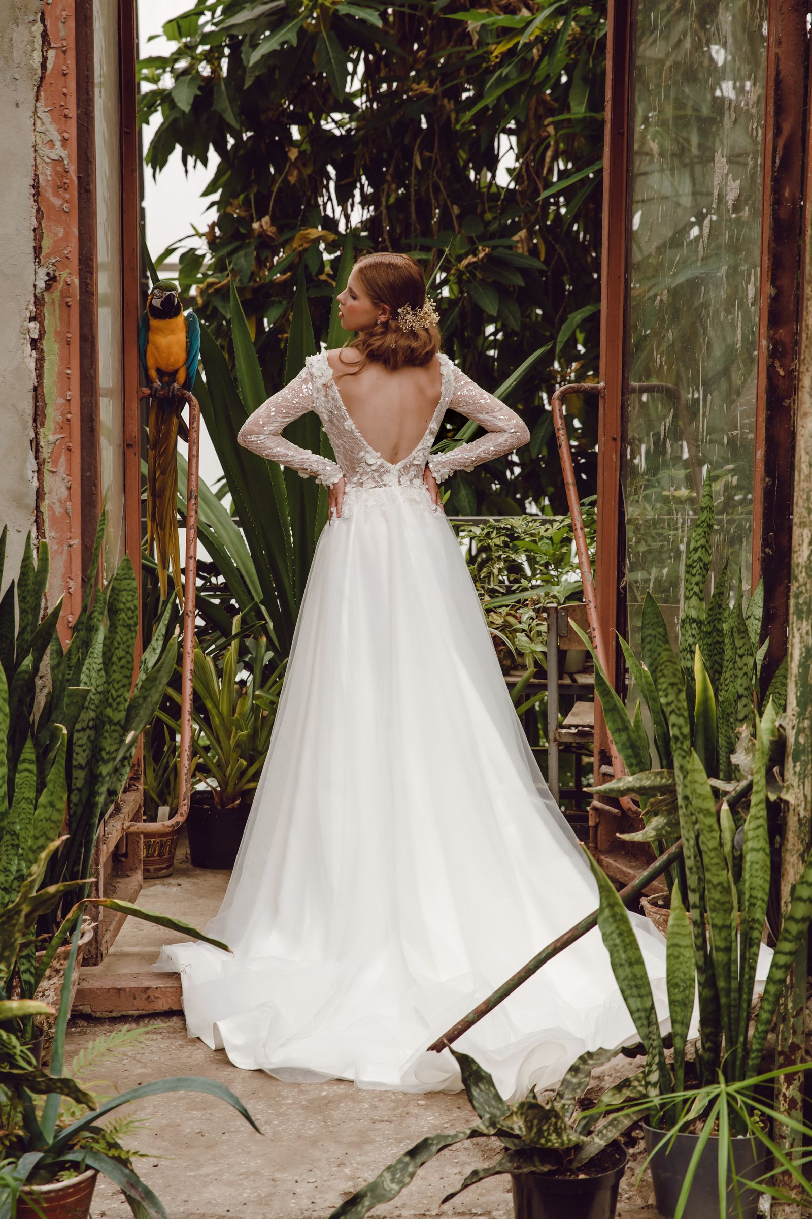 Gloria wedding dress, back view