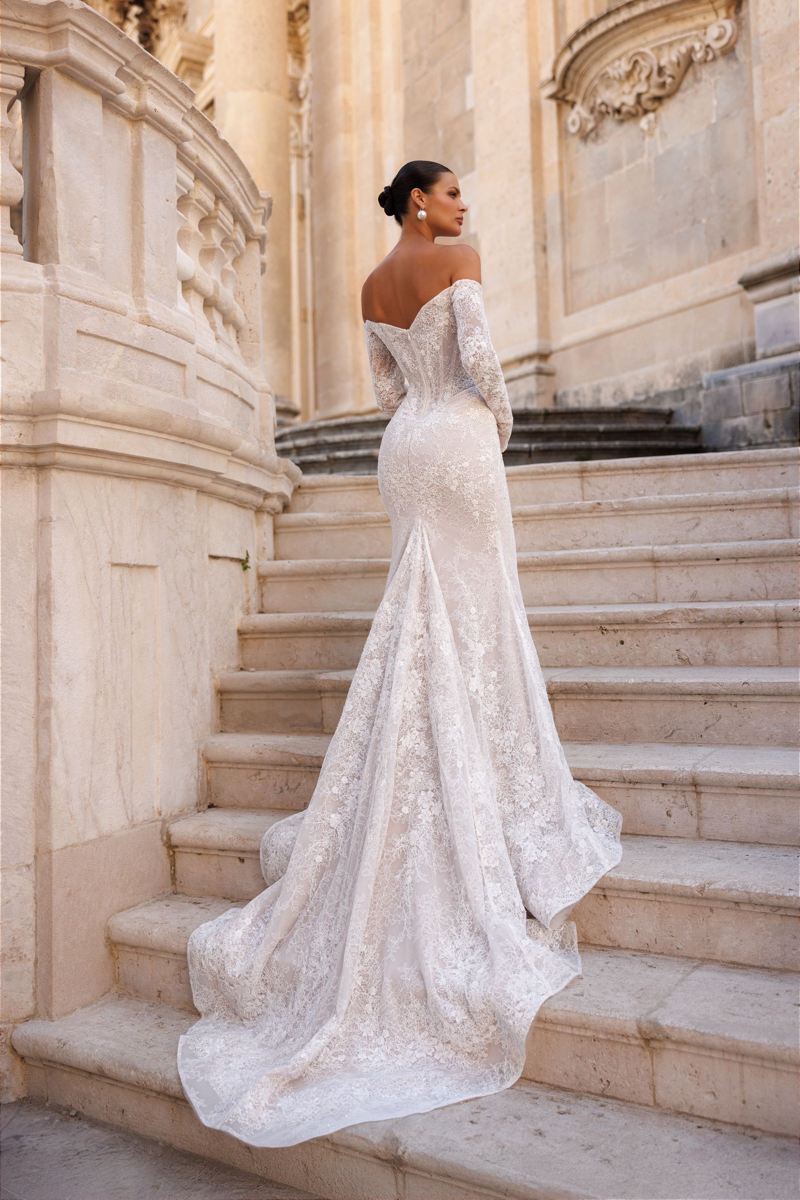 Harper wedding dress, back view