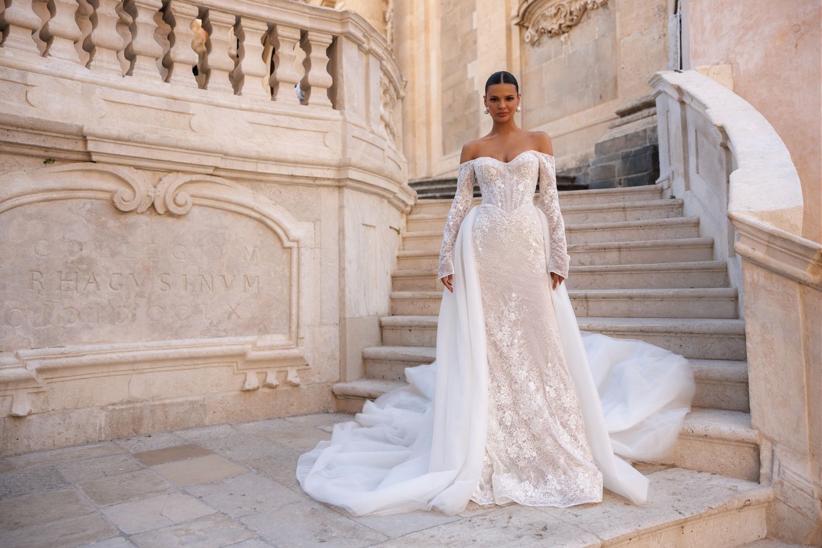 Harper wedding dress, front view