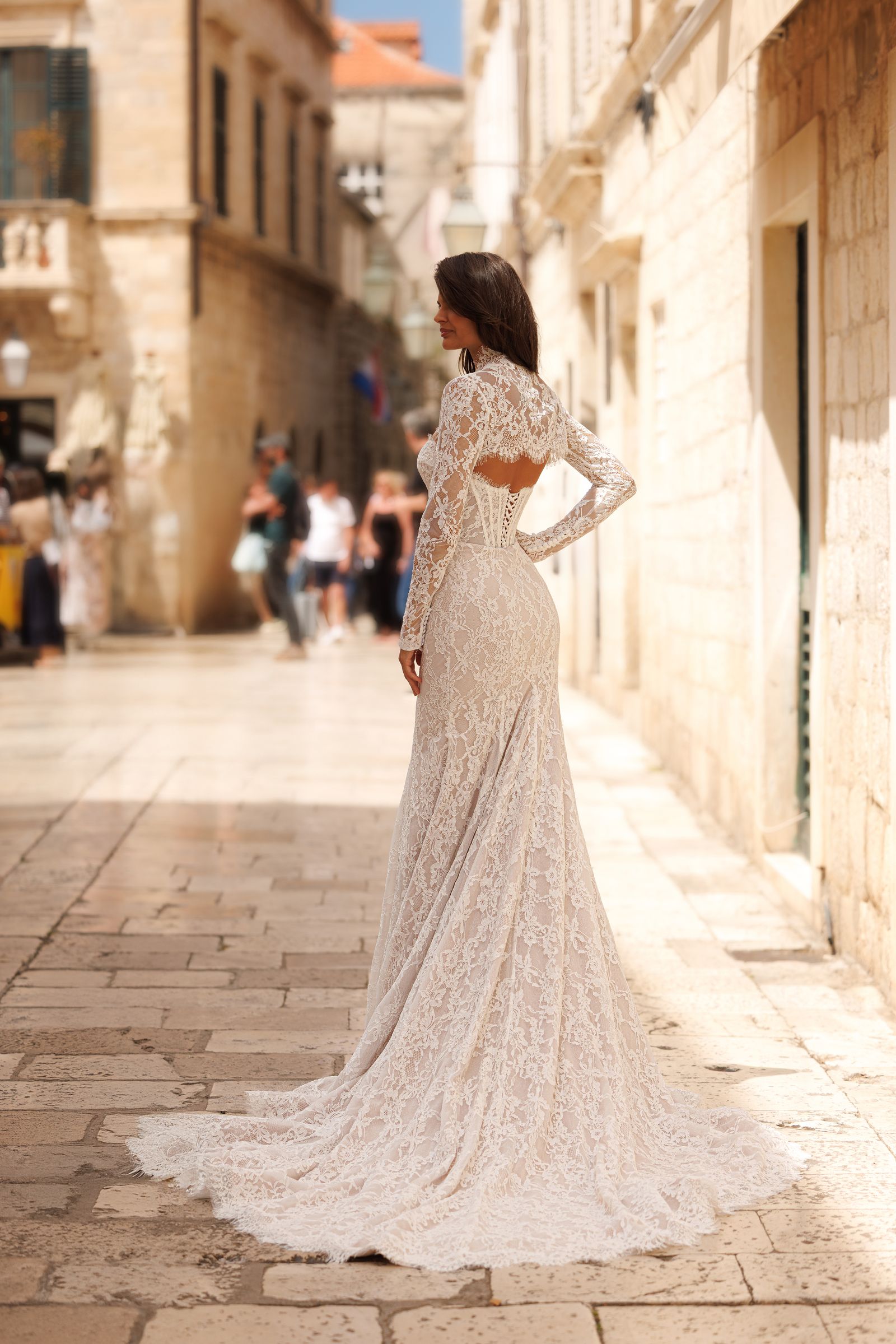 Holly wedding dress, back view