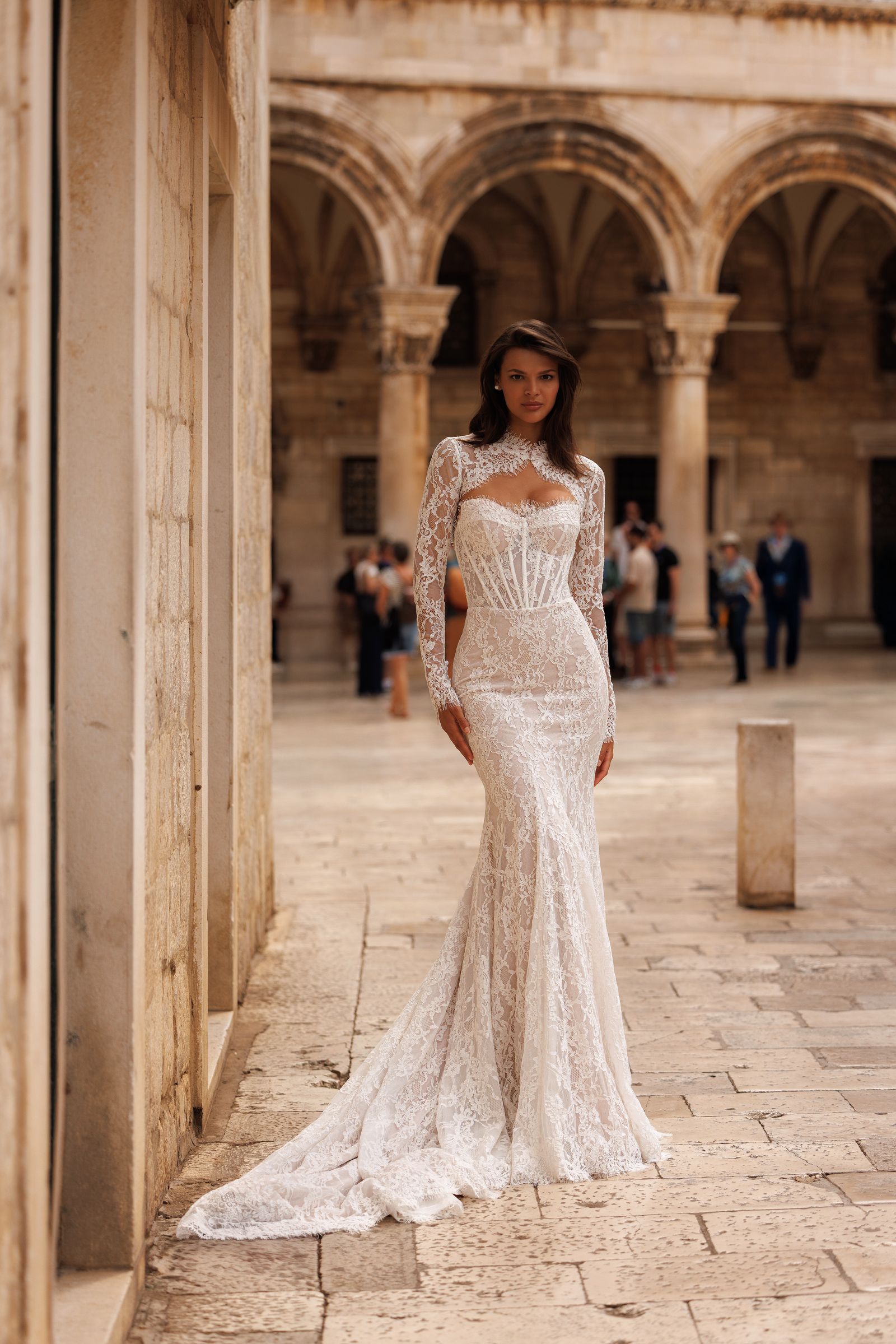 Holly wedding dress, front view