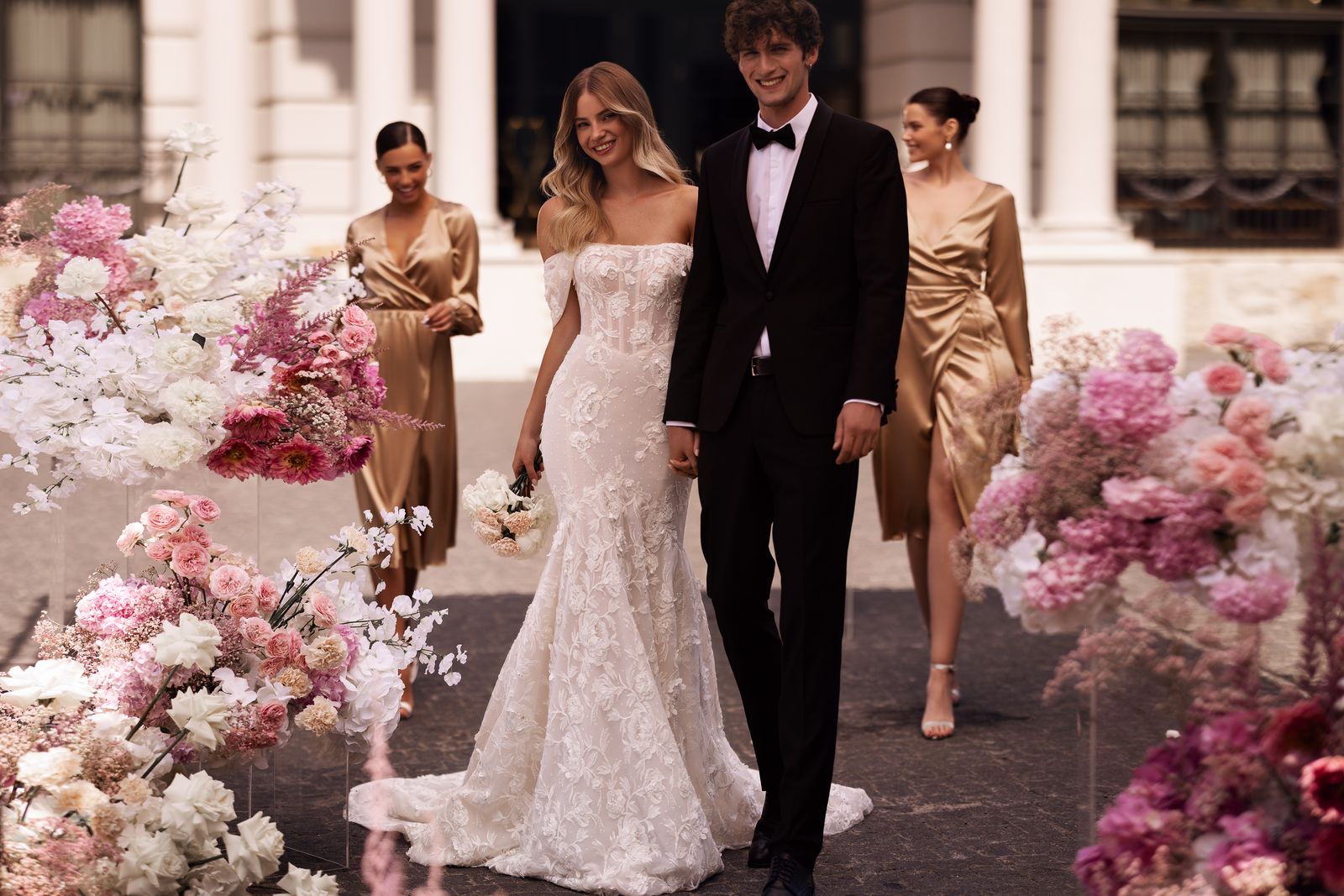 Jackie wedding dress, front view