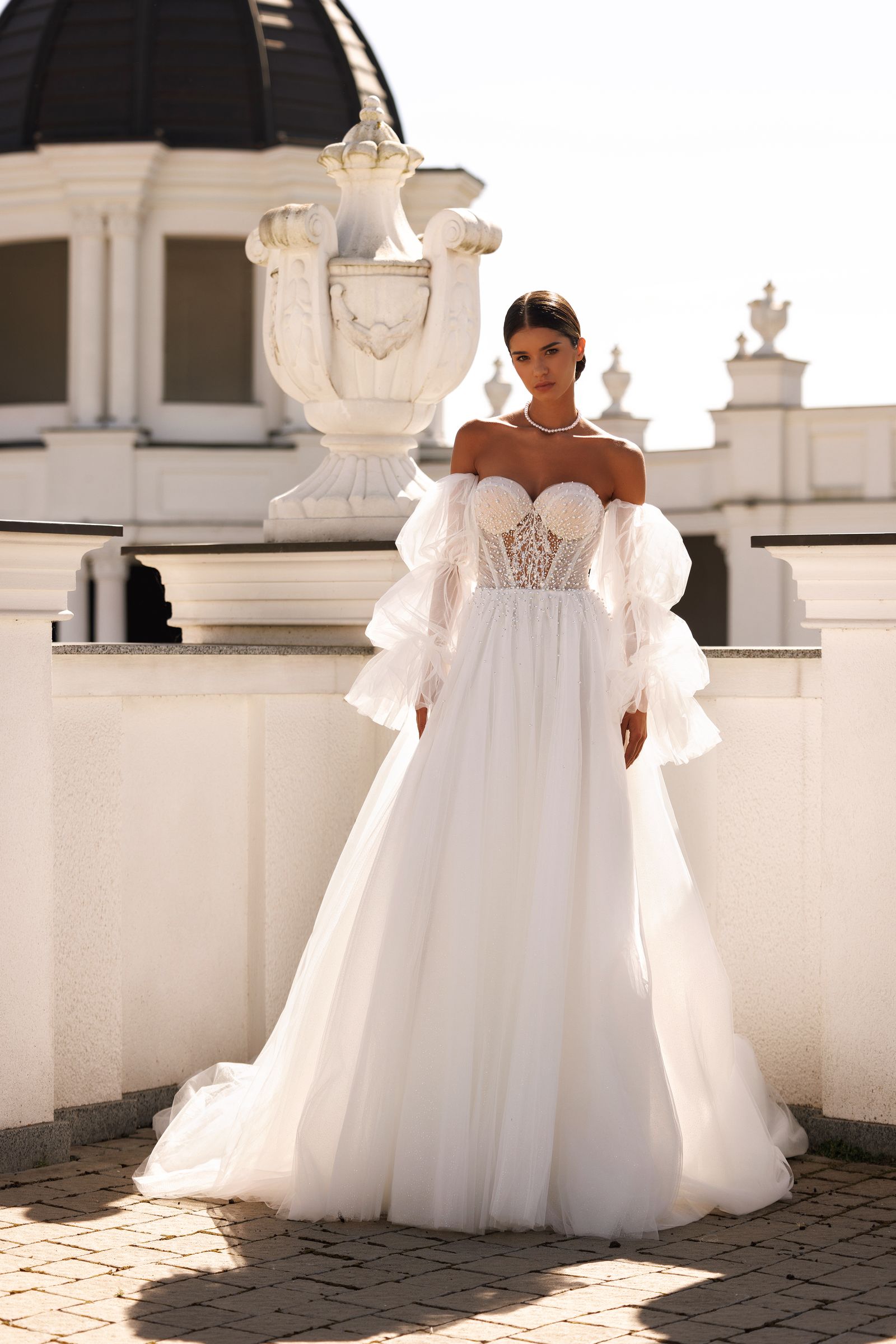 Jenna — ball gown wedding dress, front view