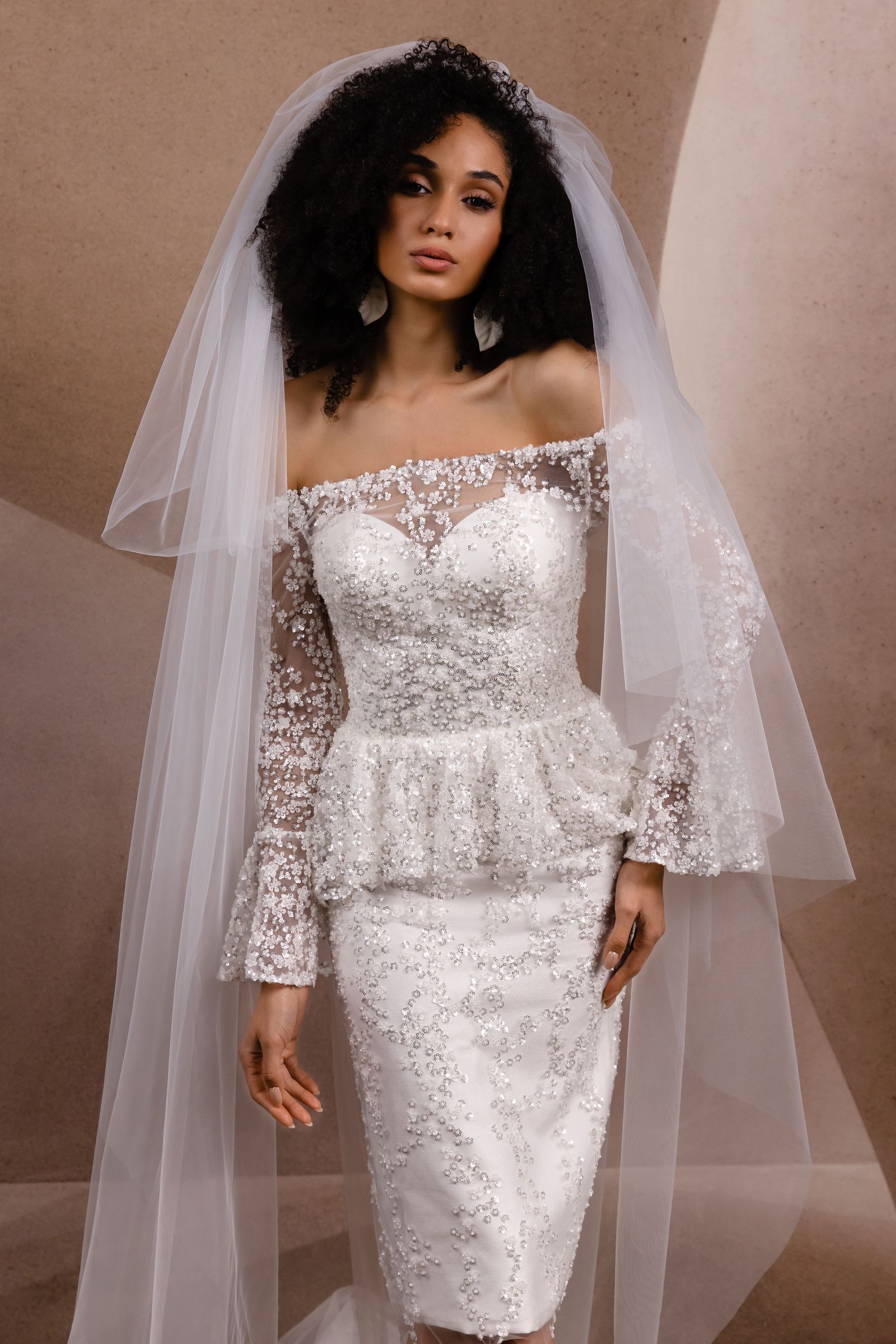 June wedding dress, front view