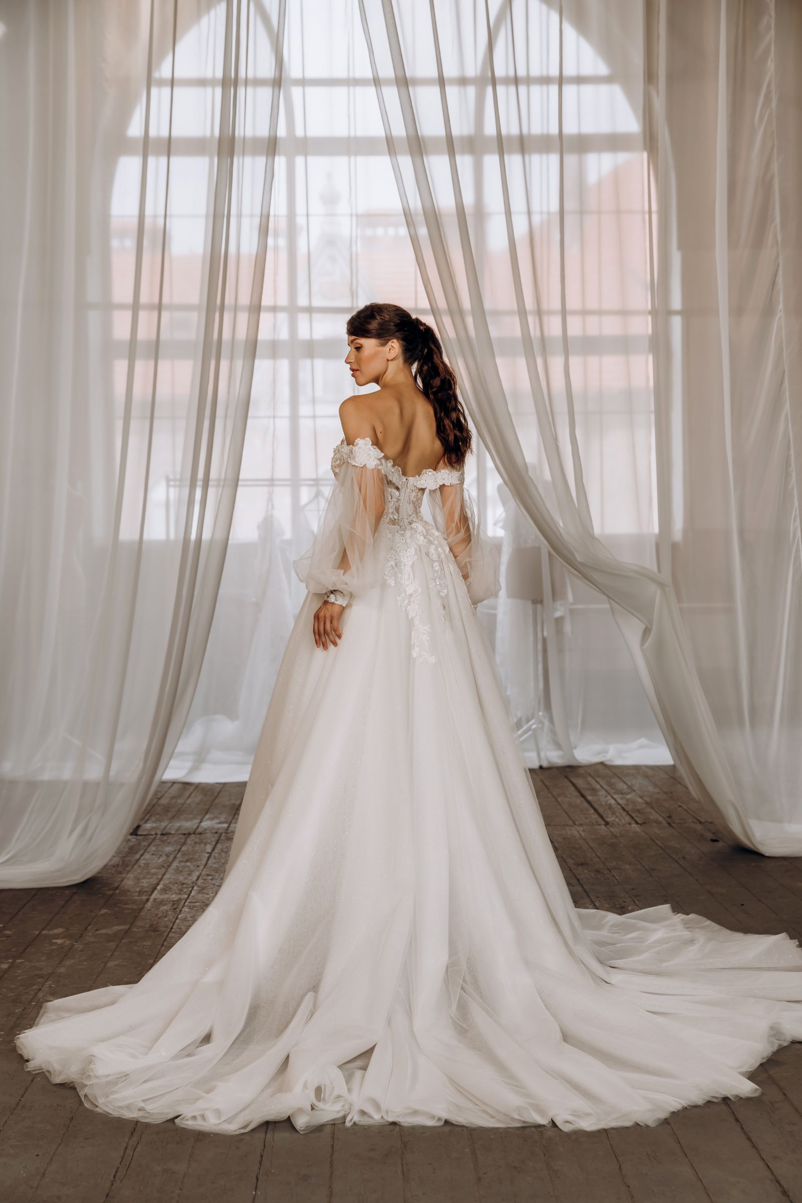 Kelly wedding dress, back view