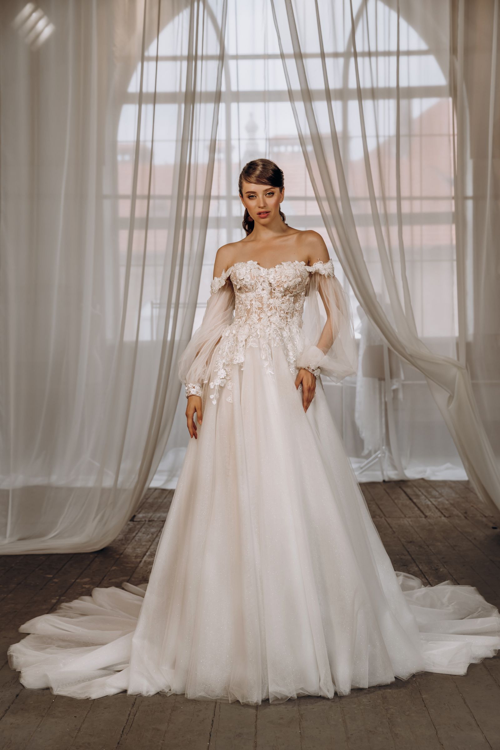Kelly wedding dress, front view