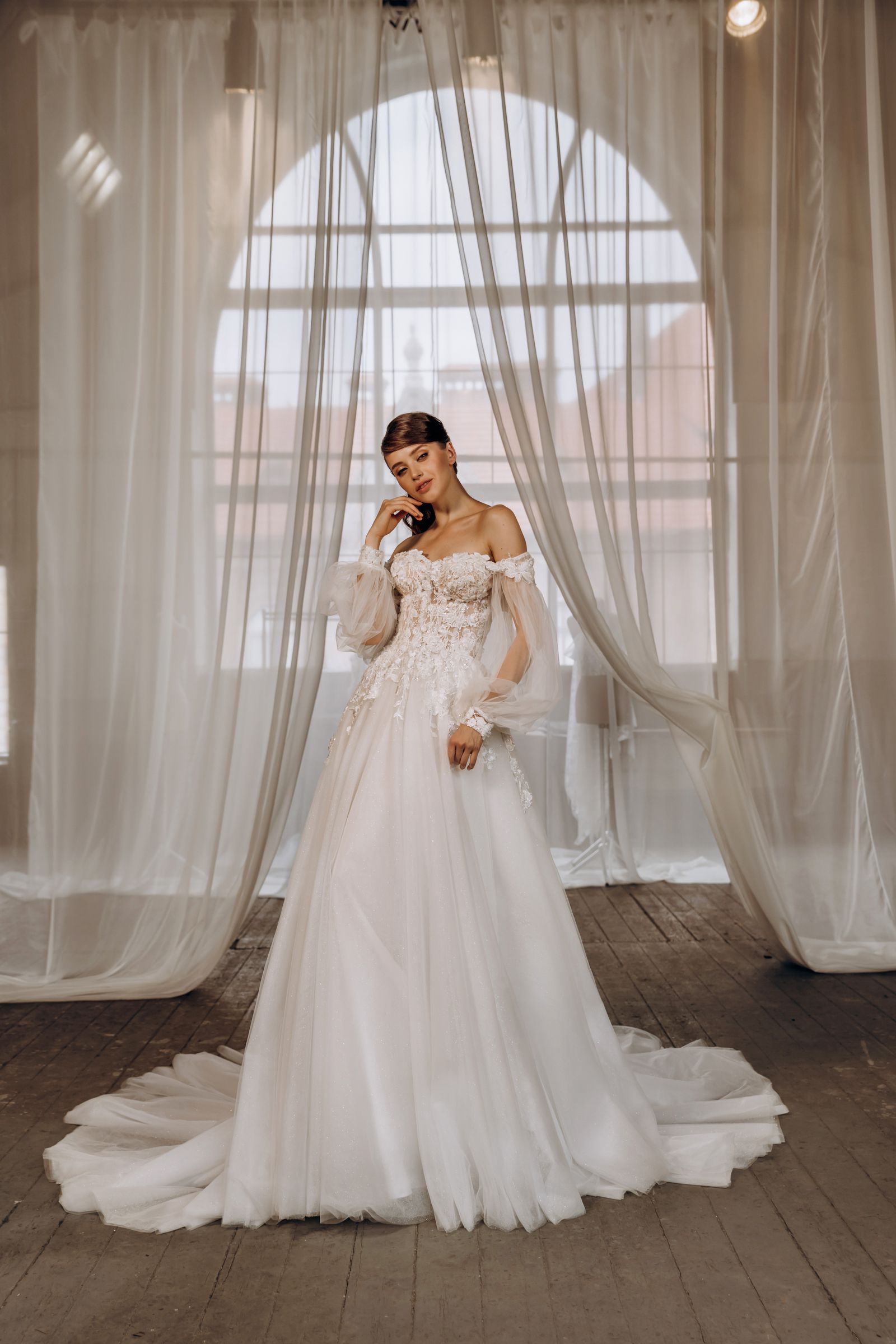 Kelly wedding dress, front view