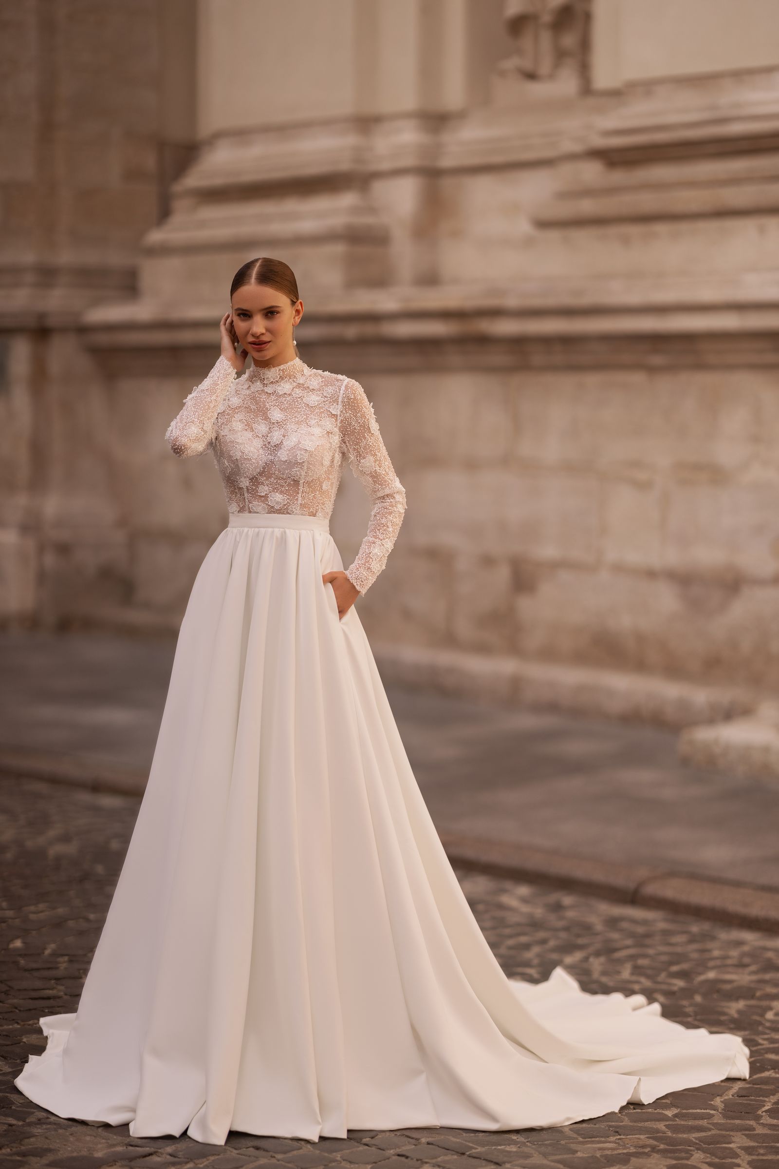 Konstance wedding dress, front view