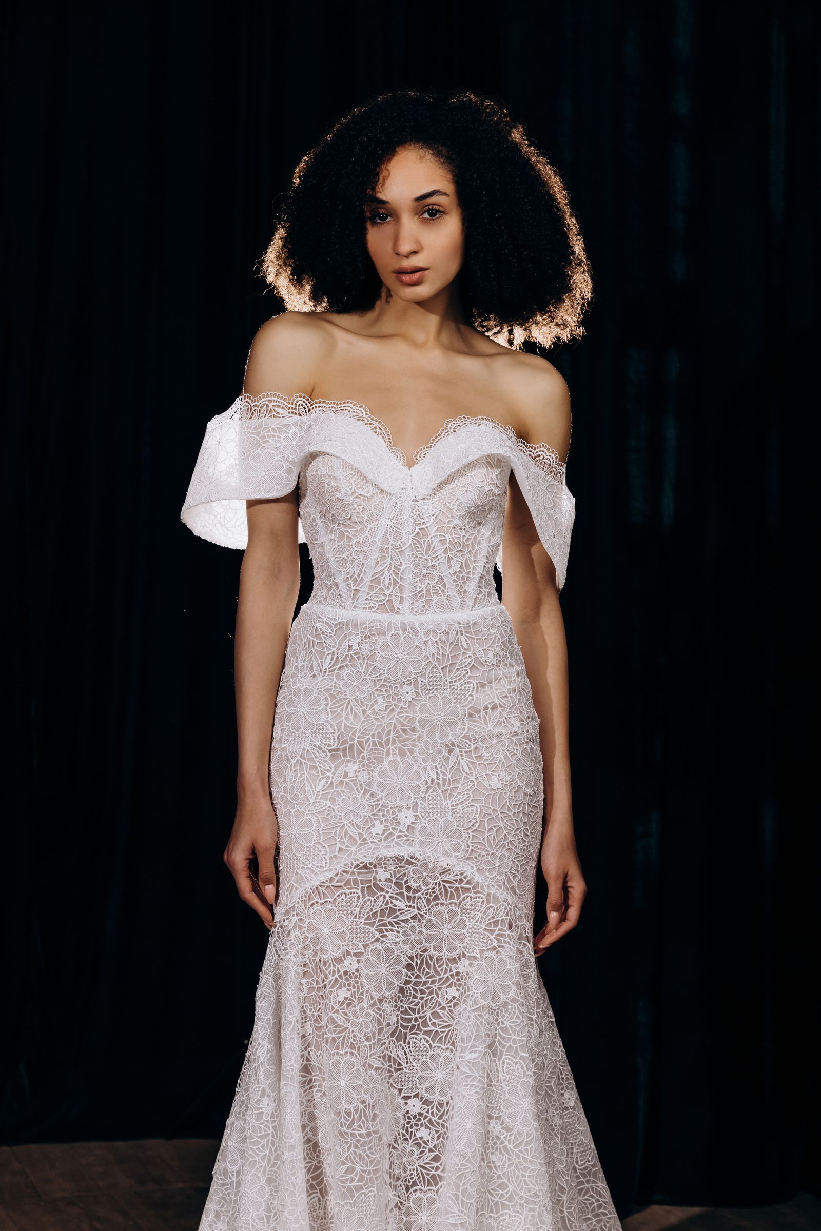 Leila wedding dress, front view
